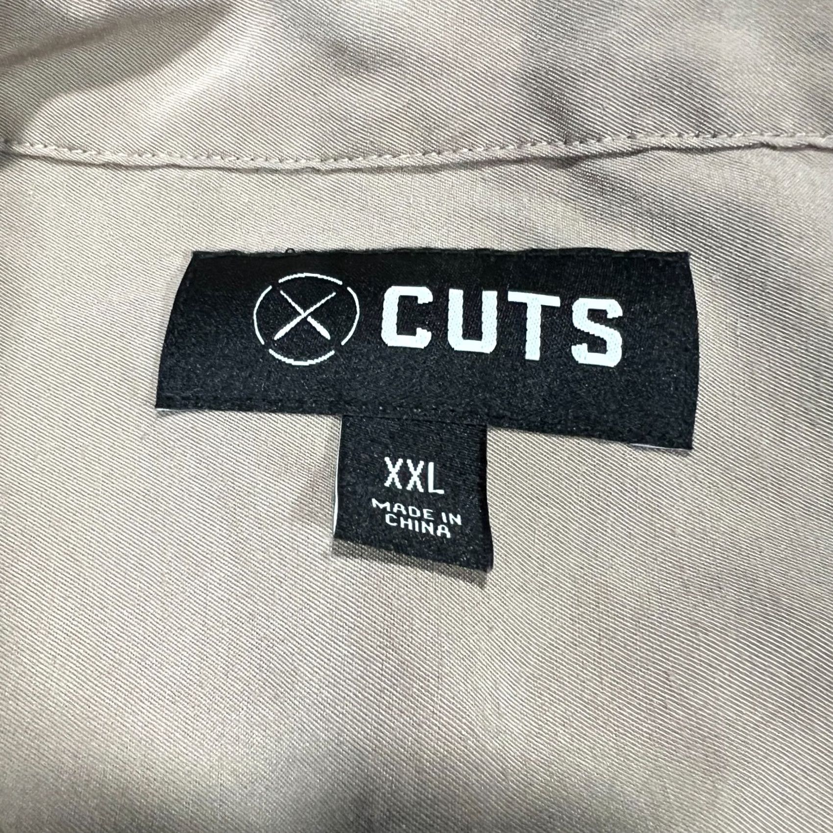 Cuts Cuts Shirt Mens 2XL Beige Clothing Hyperloop Short Sleeve Button Lightweight Size US XXL / EU 58 / 5 - 3 Thumbnail