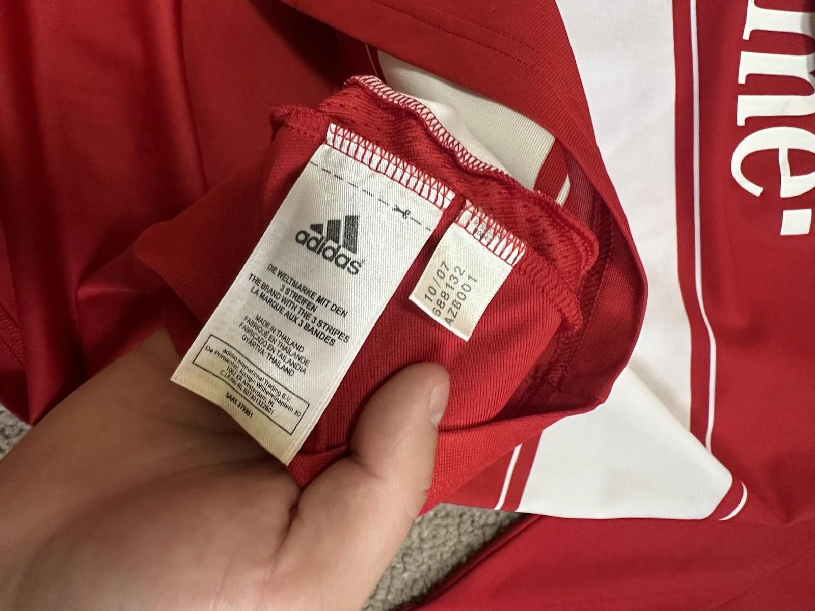 Adidas BAYERN MUNICH 2008 2009 L/SHOME FOOTBALL SHIRT SOCCER JERSEY Size US XL / EU 56 / 4 - 7 Thumbnail