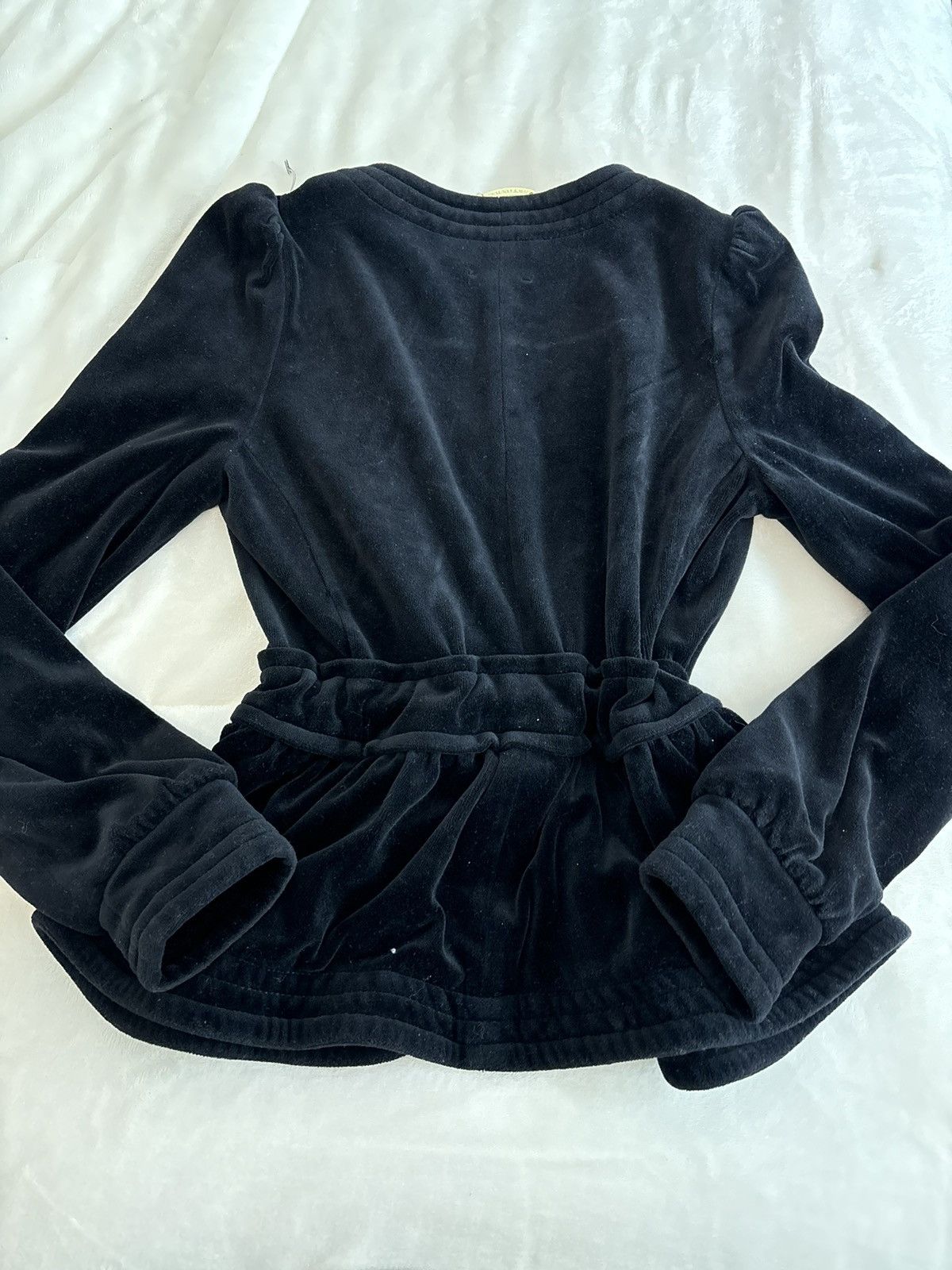Juicy Couture Vintage Juicy Couture Black Velour Peplum Hem Belt Tie Long Size M / US 6-8 / IT 42-44 - 7 Thumbnail