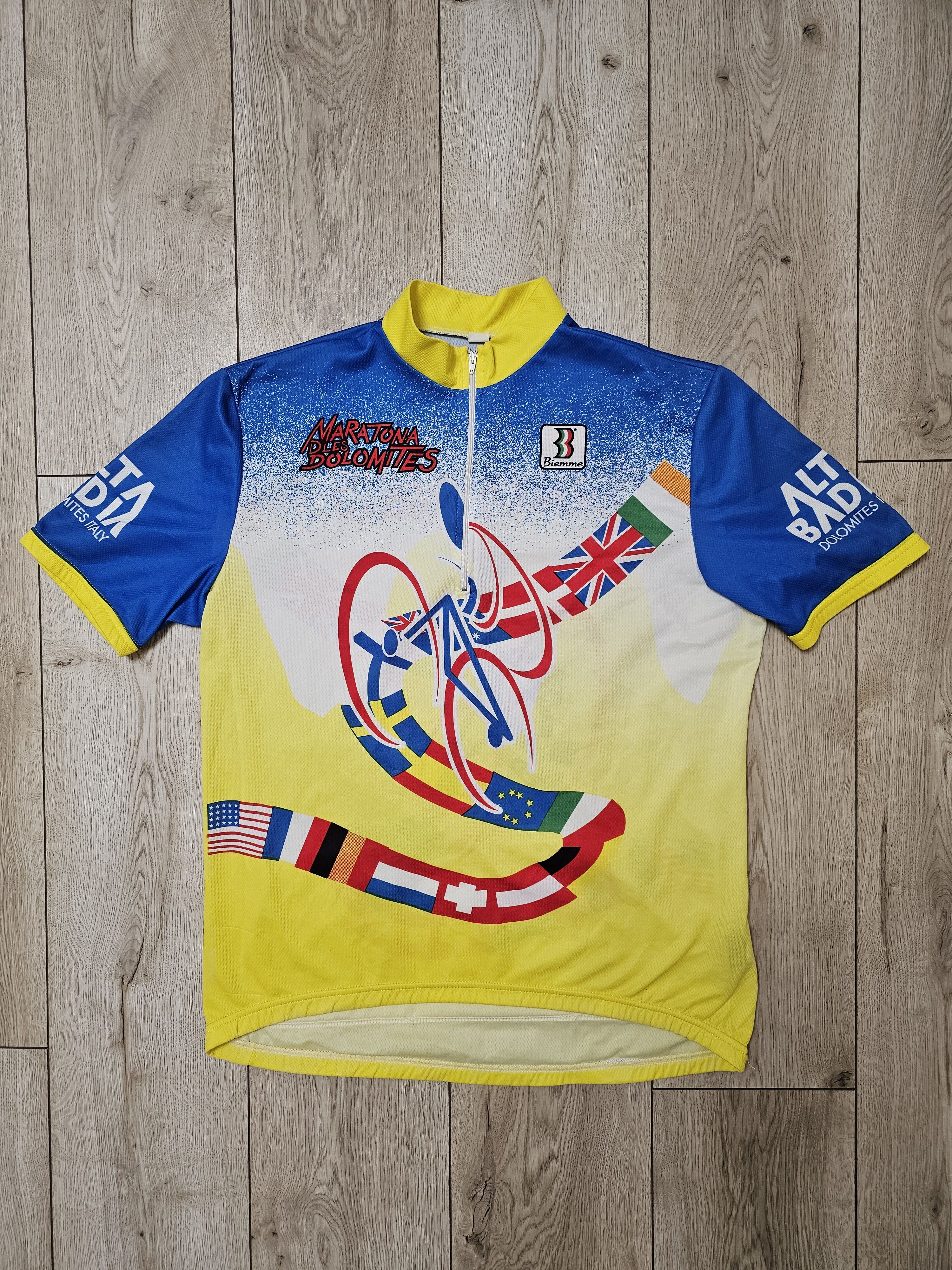 All Sport × Vintage BIEMME CYCLING JERSEY VINTAGE 90s MARATONA DLES DOLOMITES Size US XL / EU 56 / 4 - 1 Thumbnail