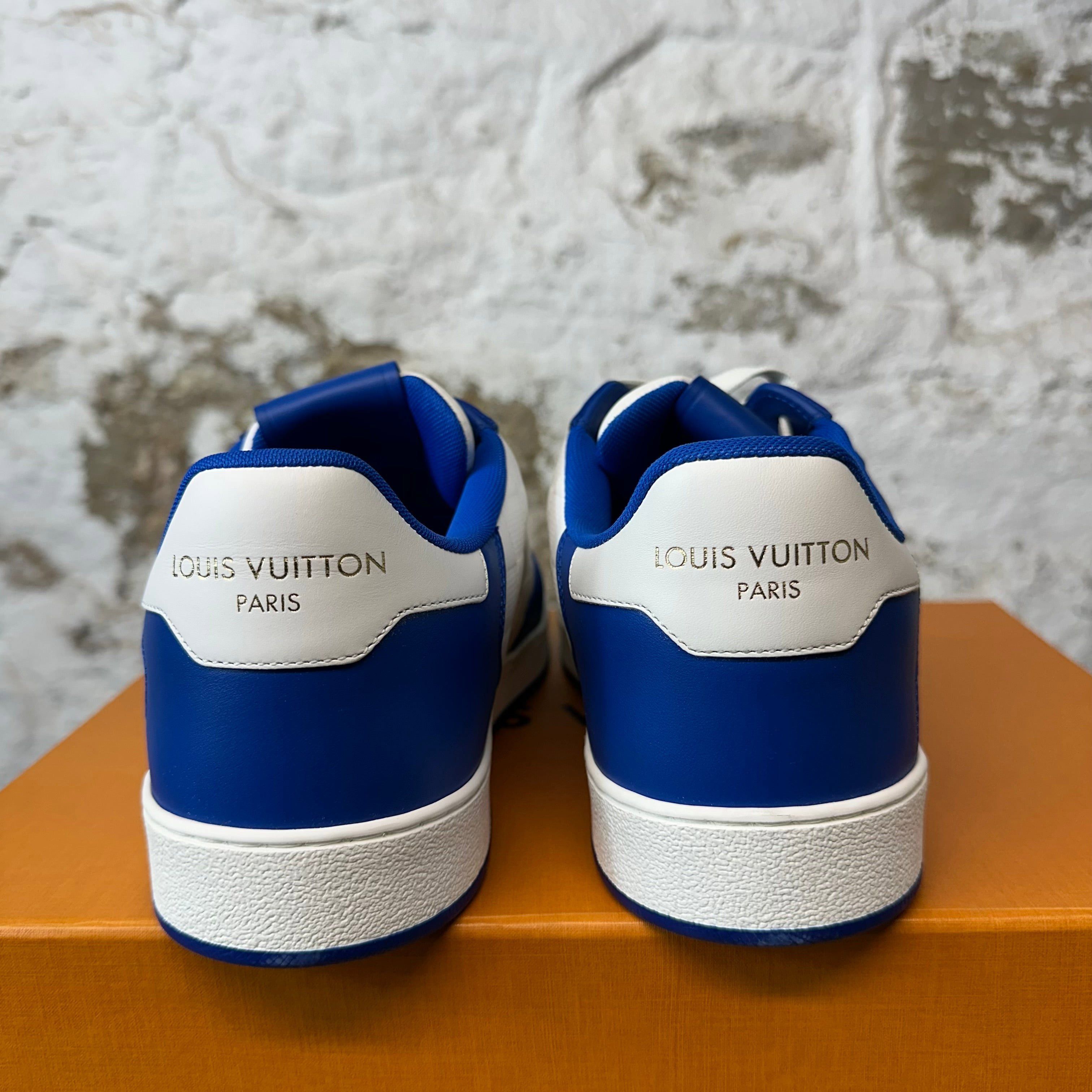 Louis Vuitton Louis Vuitton Blue White Damier Rivoli Sneaker Sz 9.5 (8LV) Size US 9.5 / EU 42-43 - 5 Thumbnail