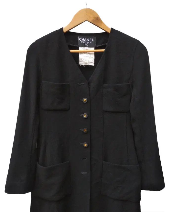 Chanel Chanel 94A Cc Mark Boton Tweed Chaqueta Large Button Size S / US 4 / IT 40 - 5 Thumbnail