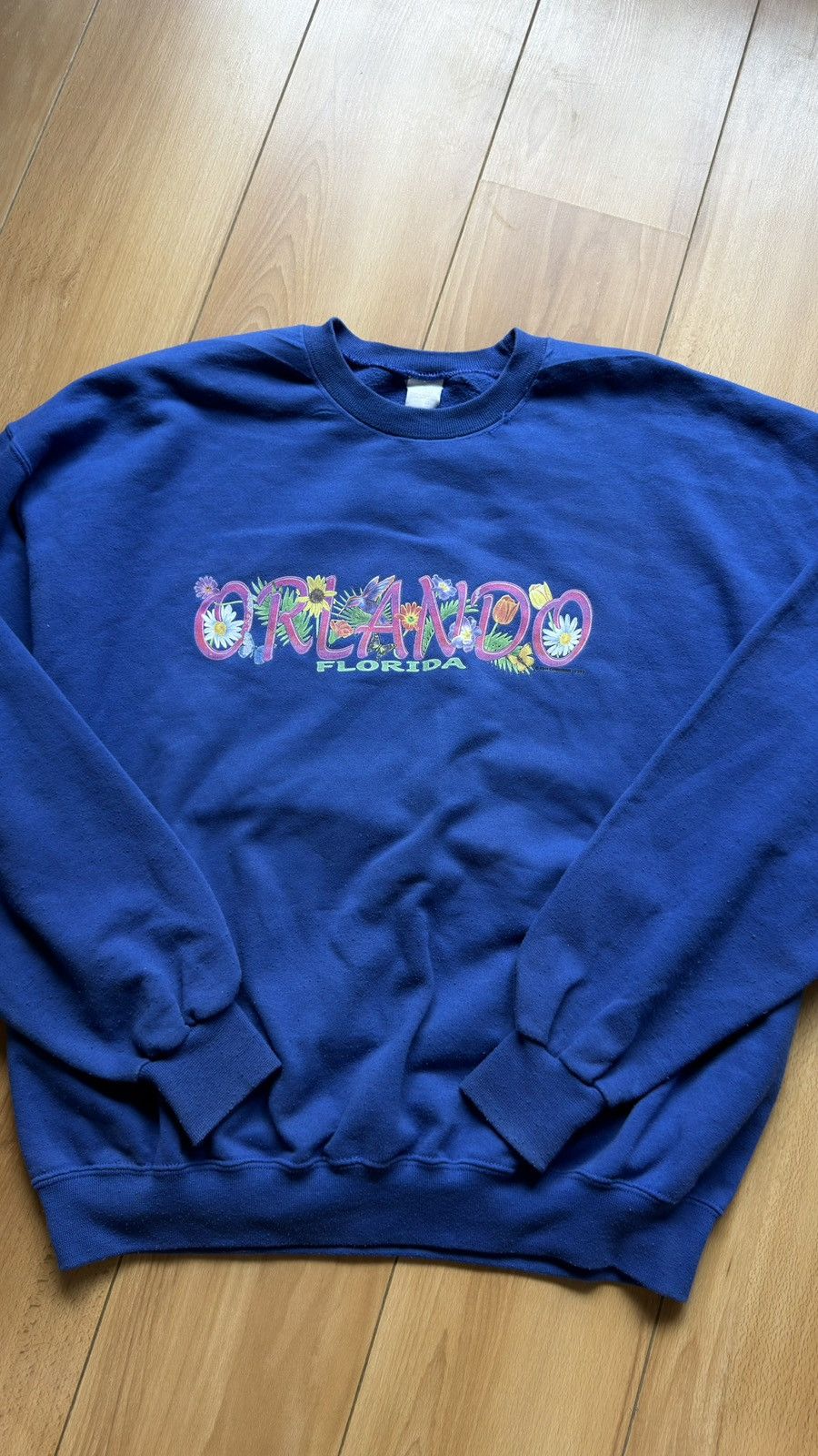 Vintage Vintage blue sweatshirt made jn usa Orlando Florida crewneck Size US XXL / EU 58 / 5 - 4 Thumbnail