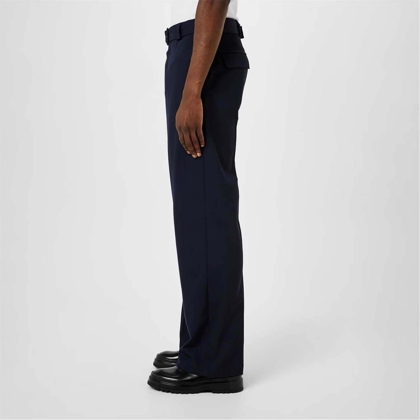 Dries Van Noten o1g2r1mq0426 Paulson Trouser in Navy Blue Size US 32 / EU 48 - 3 Thumbnail