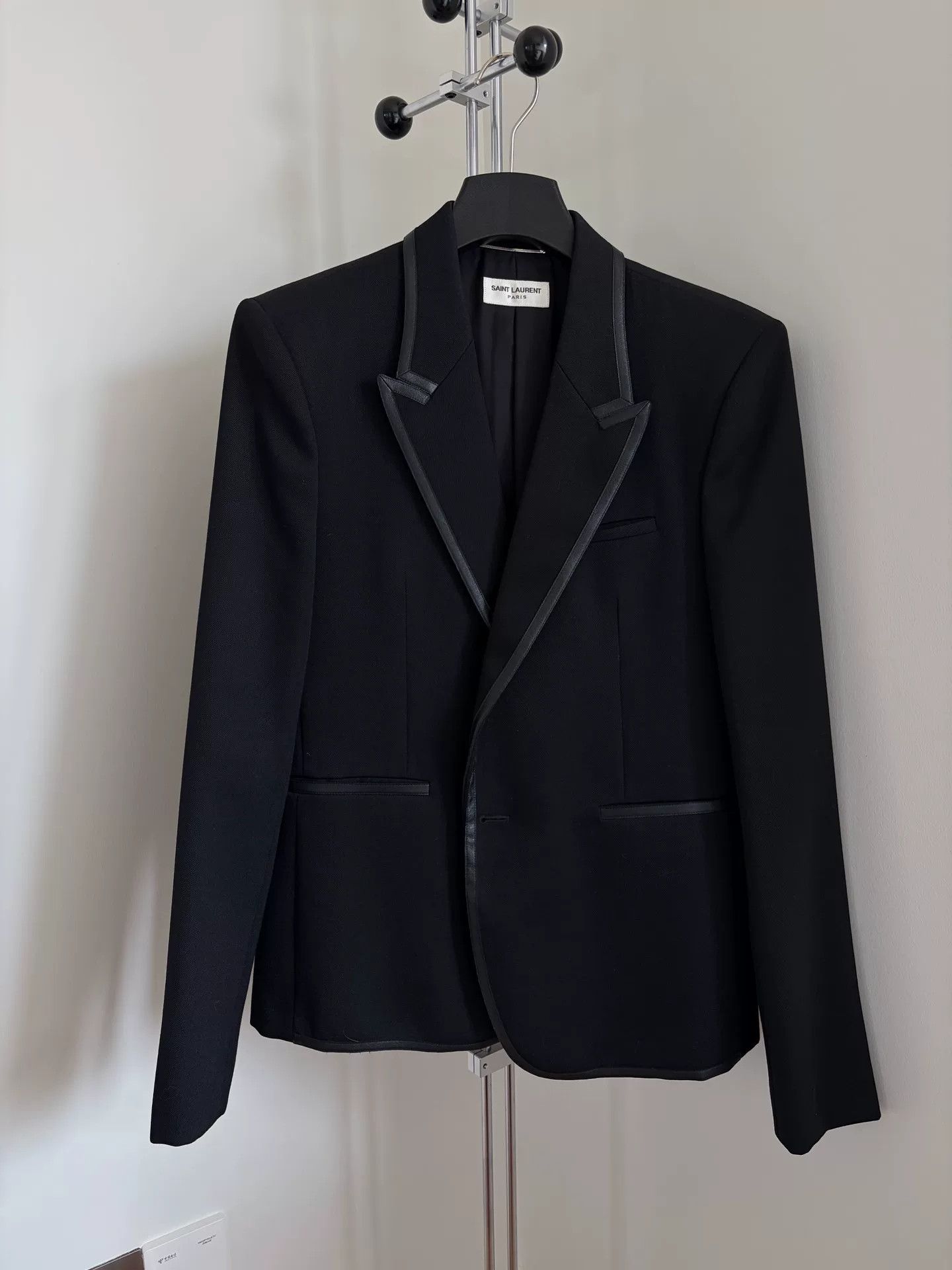 Saint Laurent Paris Saint Laurent Black Trimmed Blazer Size US M / EU 48-50 / 2 - 1 Thumbnail