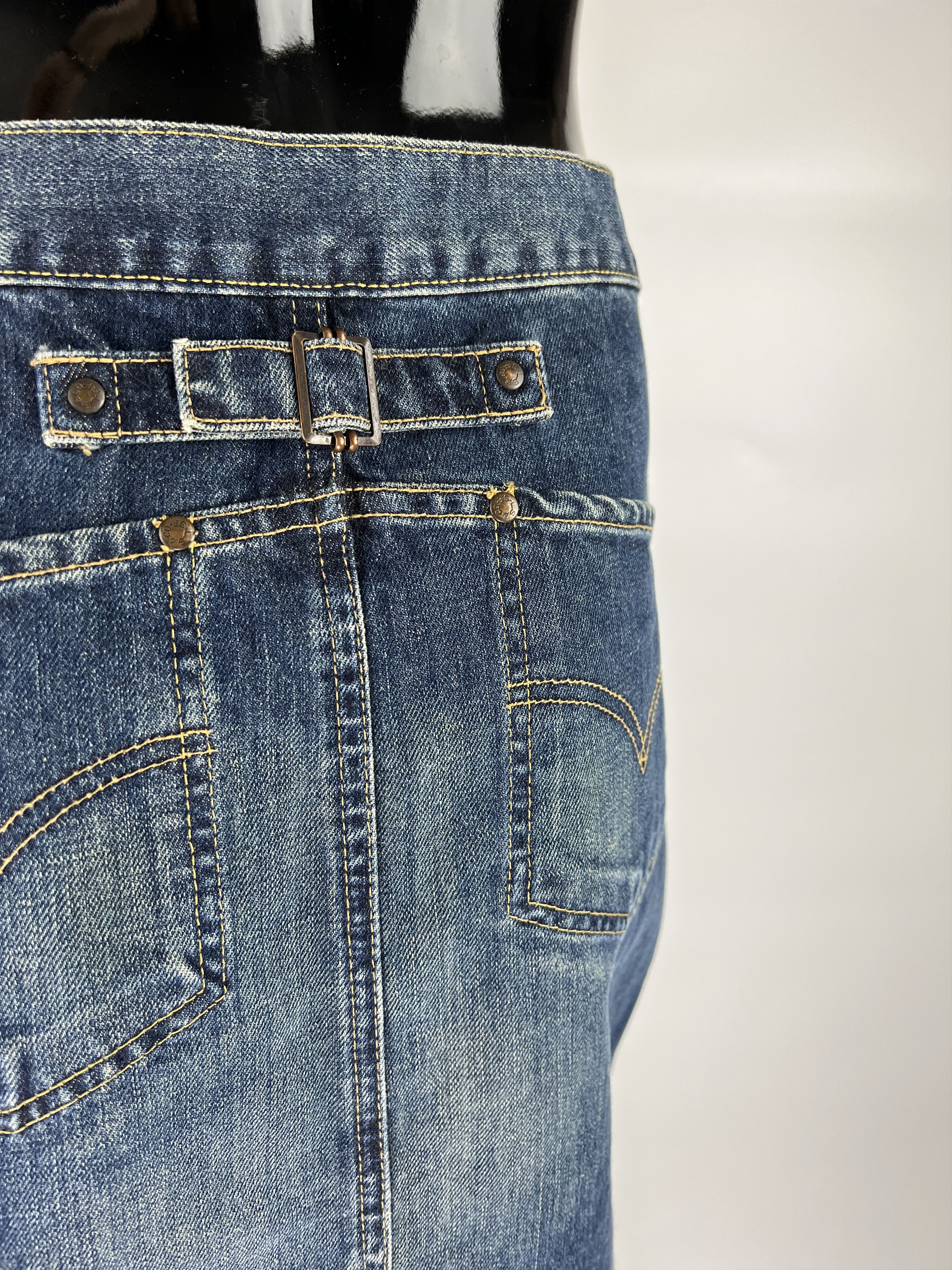 Levi's VTG Levis Blue Denim Midi Skirt Size S Y2K Size 26" / US 2 / IT 38 - 9 Thumbnail