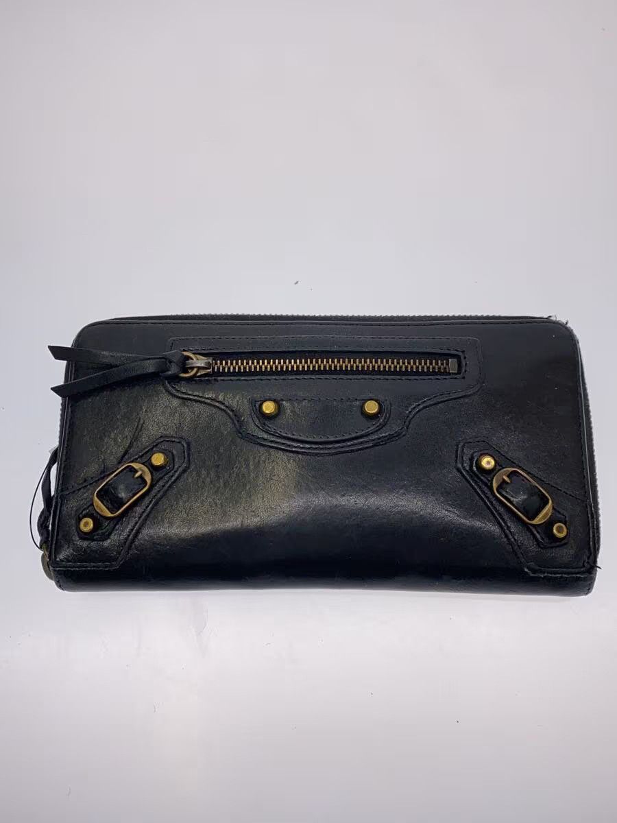 Balenciaga Balenciaga Leather Long Wallet Black Size ONE SIZE - 2 Thumbnail