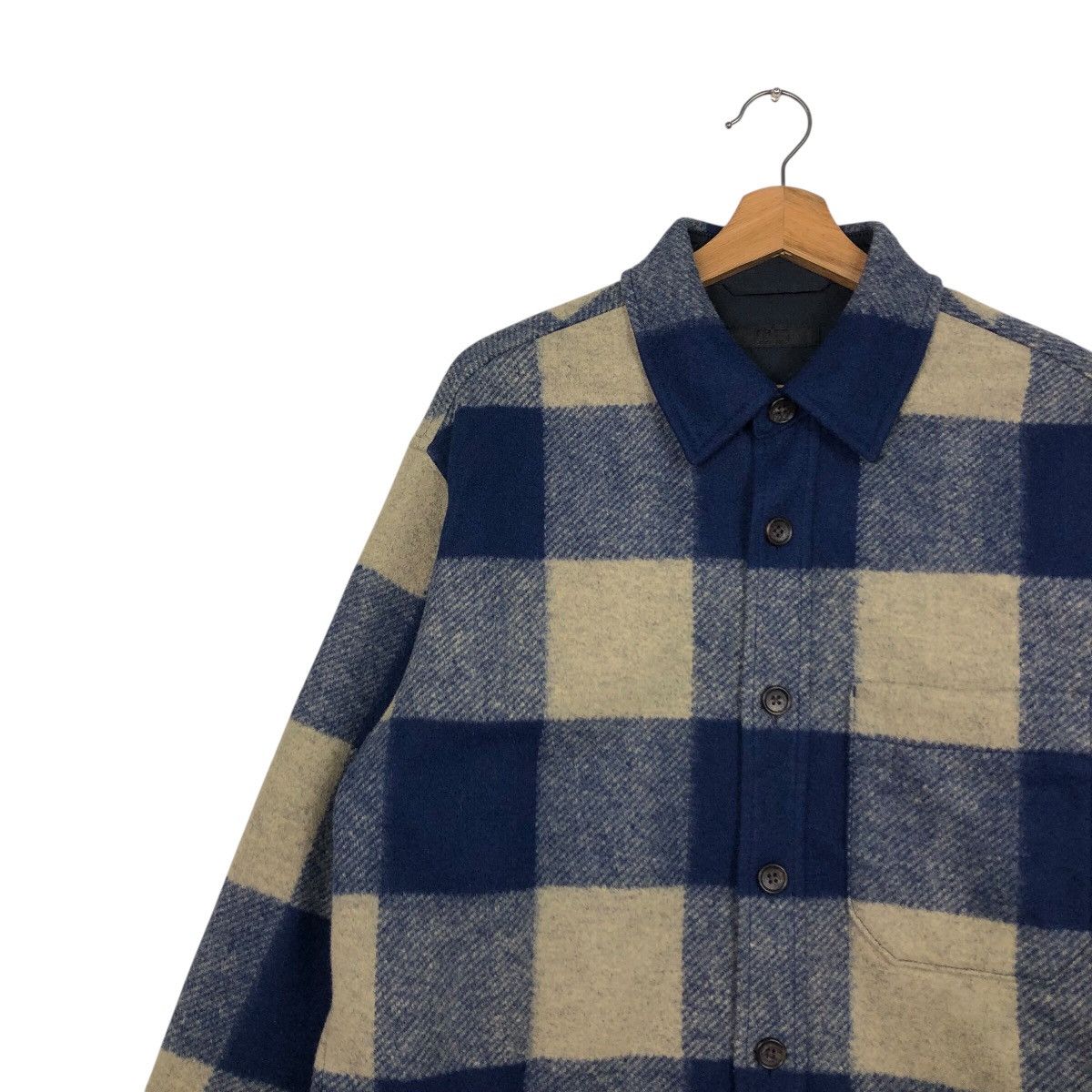 Japanese Brand Vintage Wool Chore Jacket Uniqlo Tartan Design Issey Miyake Size US M / EU 48-50 / 2 - 8 Thumbnail