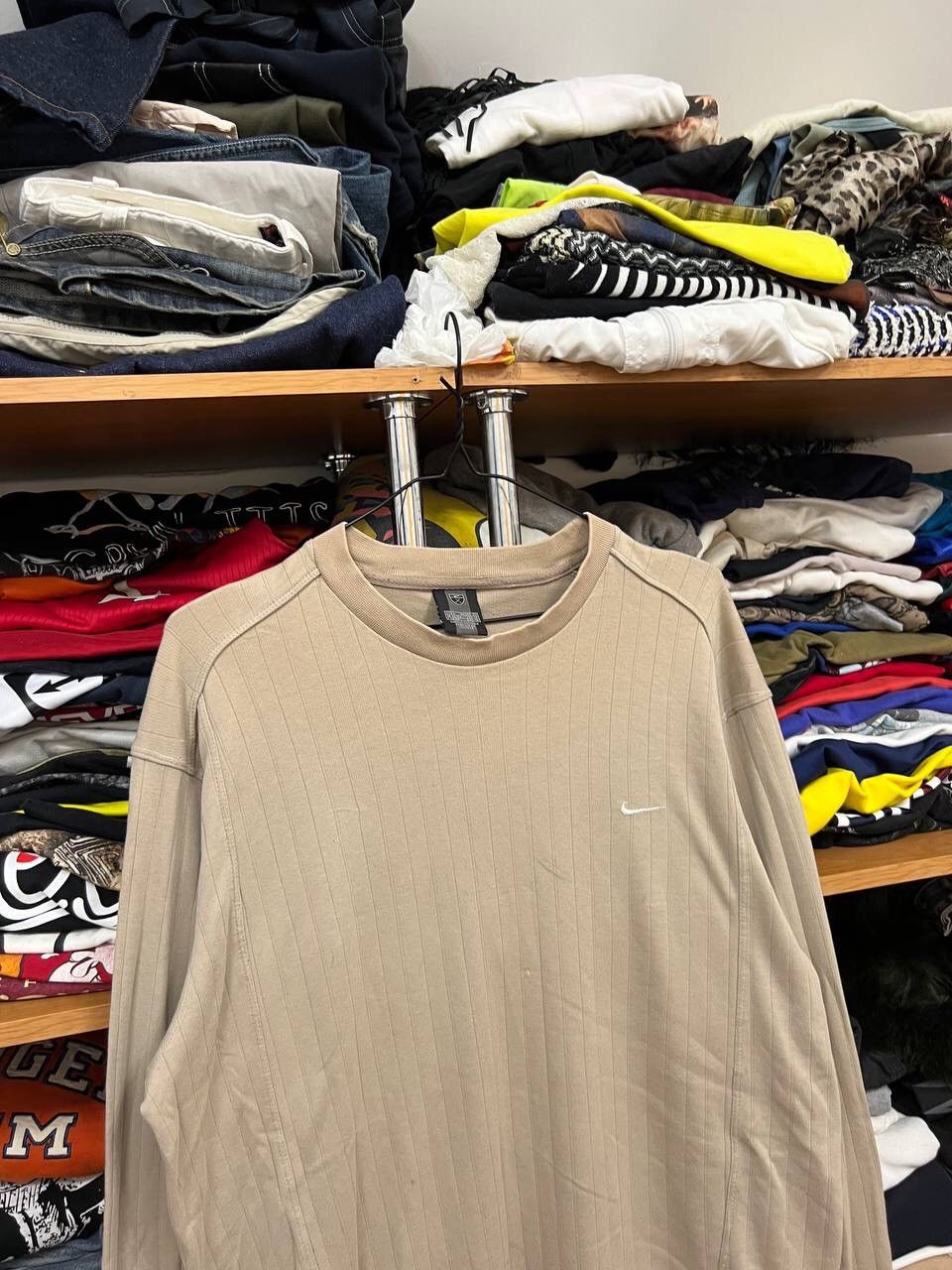 Vintage NIKE Y2K TEMPLATE GREY LONGSLEEVE BLOKECORE JERSEY Size US L / EU 52-54 / 3 - 2 Thumbnail