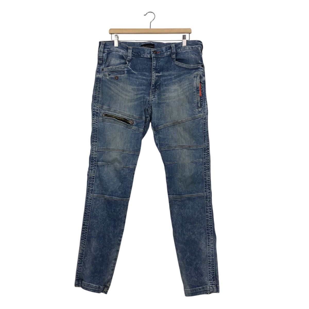 Japanese Brand G.G Archive Distressed Biker Jeans – Rare Japan Denim Size US 34 / EU 50 - 2 Thumbnail