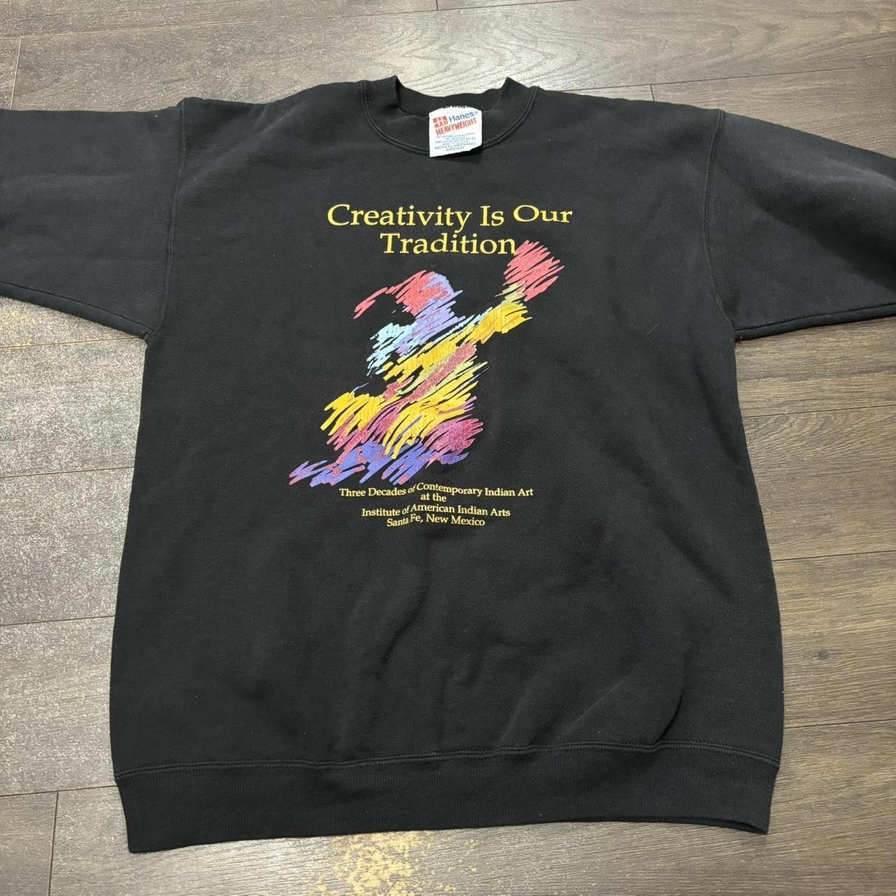 Hanes Vintage creativity is our tradition Indian art sweatshirt Size US M / EU 48-50 / 2 - 4 Thumbnail