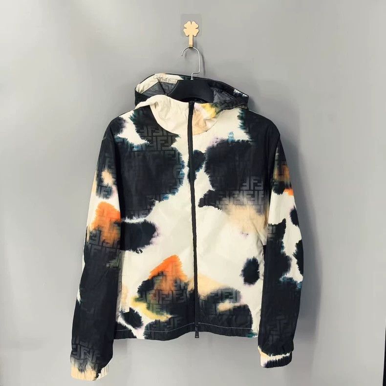Fendi Fendi Logo Print Zip Hooded Jacket Size US M / EU 48-50 / 2 - 1 Thumbnail