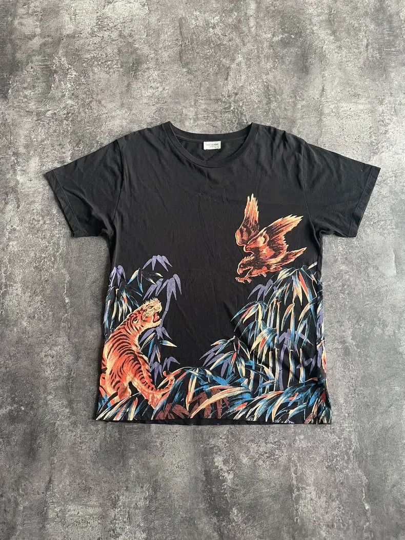 Saint Laurent Paris Saint Laurent Paris Tiger and Eagle Short Sleeve Shirt Size US L / EU 52-54 / 3 - 1 Thumbnail