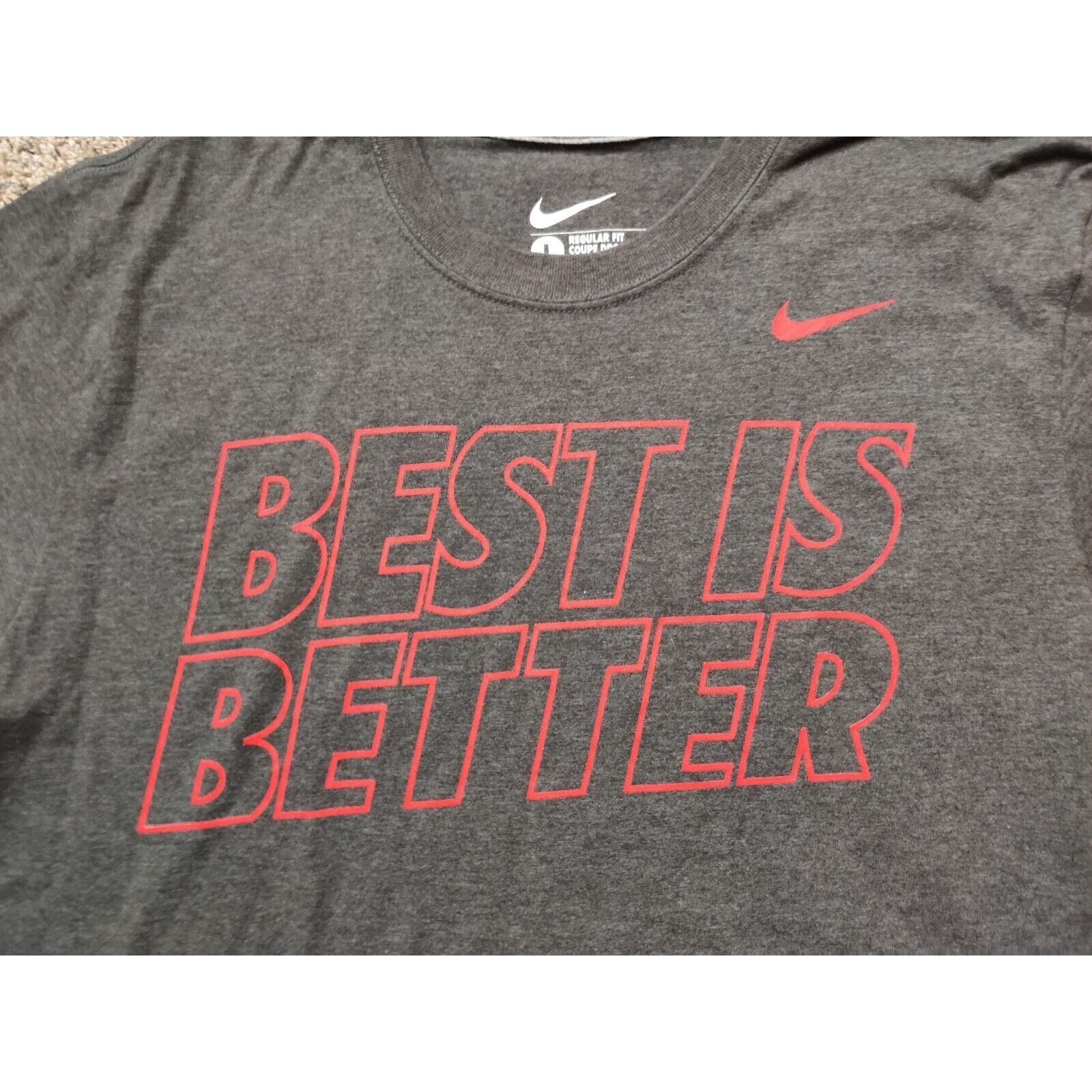 Nike Nike Shirt Adult Mens Large Dark Gray Best is Better Size US L / EU 52-54 / 3 - 2 Thumbnail