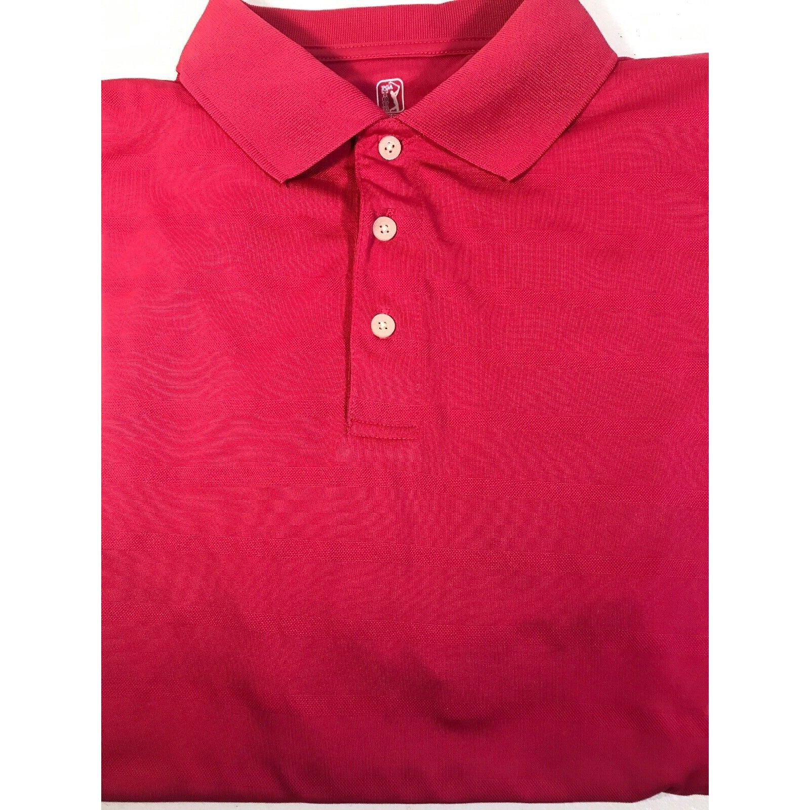PGA Tour Large PGA Tour Dark Pink Men's Polo Shirt Golf Short Shirt S Size US L / EU 52-54 / 3 - 8 Thumbnail