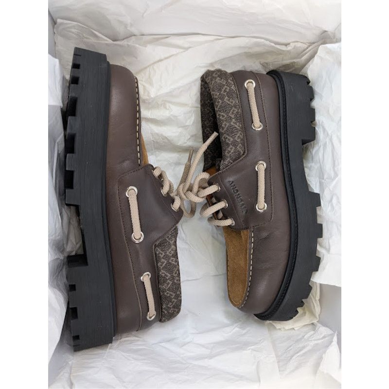Givenchy o1rshd1 Storm Leather Boat Boots in Chocolate Size US 8 / EU 41 - 20 Thumbnail