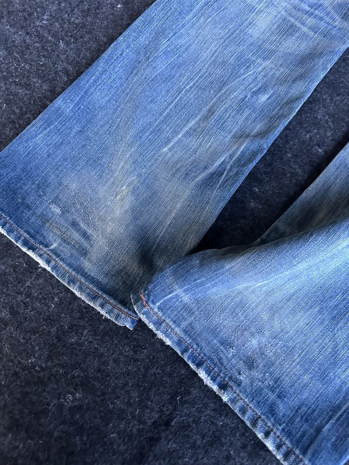 Edwin Vintage 90s Edwin 503 Blue Trip Blue Denim 28x31 D375 Size US 28 / EU 44 - 8 Thumbnail