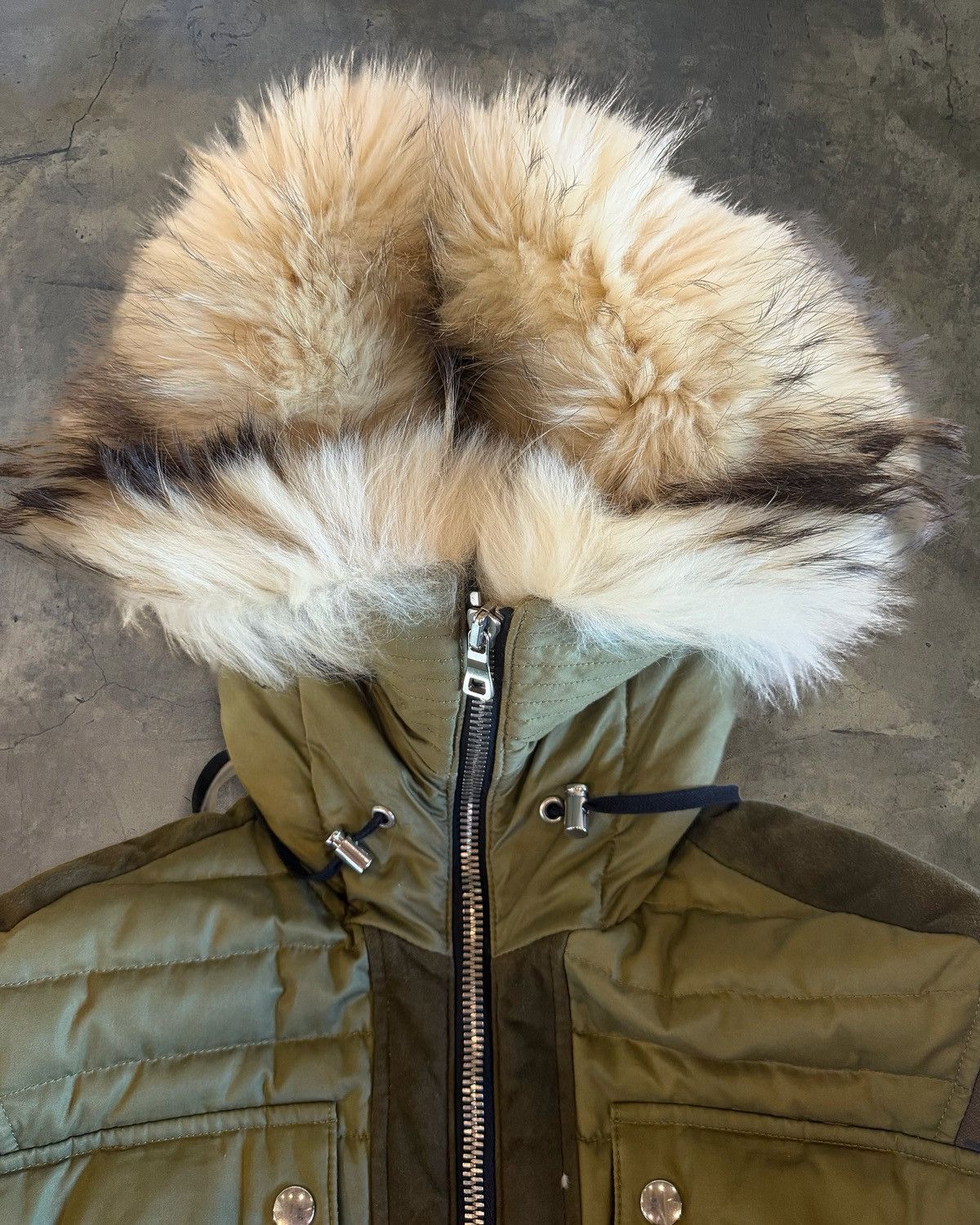 Balmain BALMAIN AW2014 FUR TRIM CAMO PRINT QUILTED JACKET Size US M / EU 48-50 / 2 - 4 Thumbnail