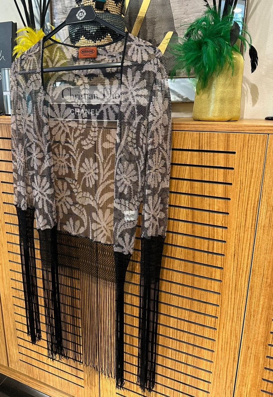 Missoni Missoni Boho Open Knit Fringed Poncho Shawl Size ONE SIZE - 1 Thumbnail