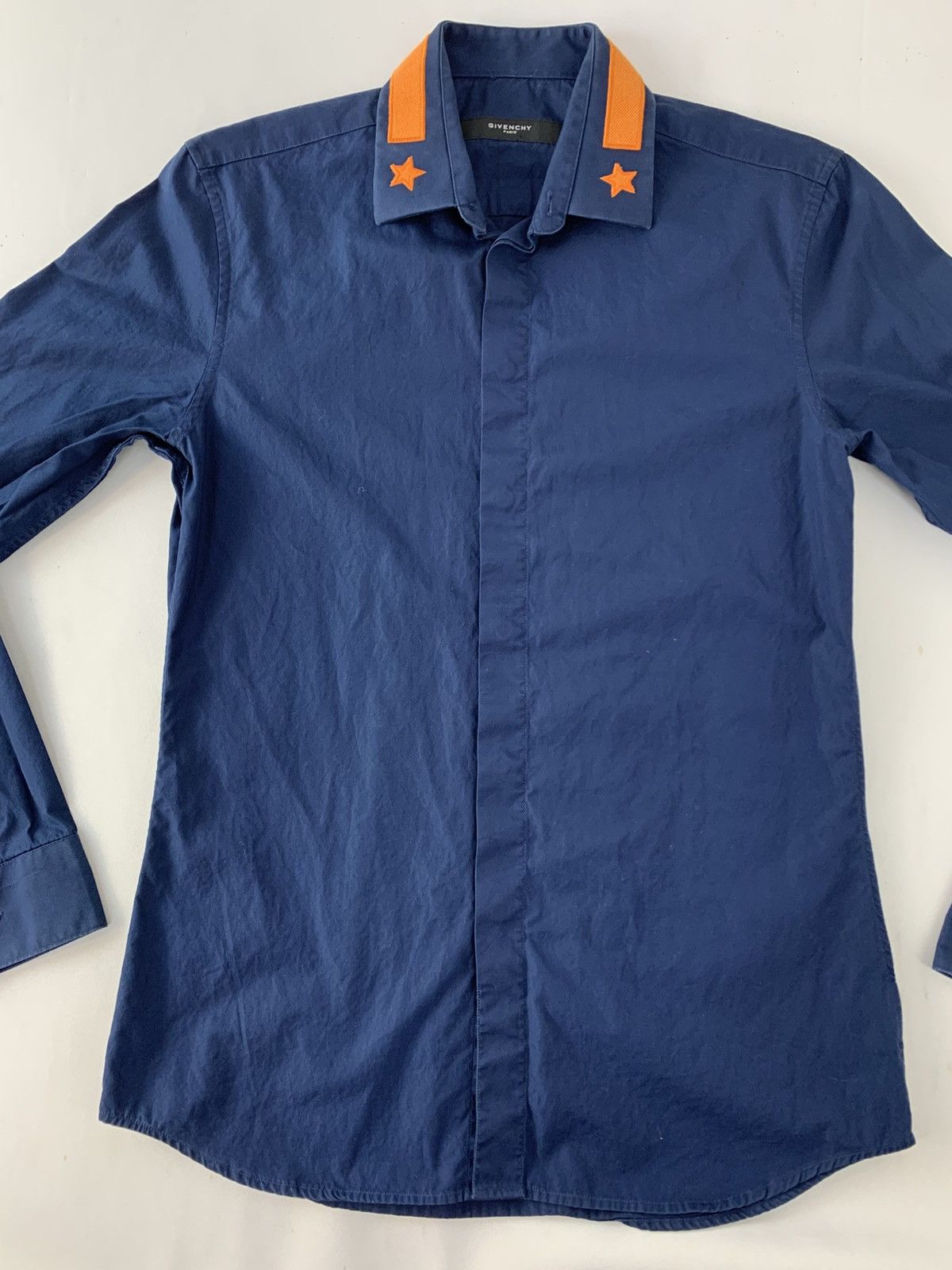 Givenchy Givenchy Paris Navy Blue Button Down Star Details Shirt Size US M / EU 48-50 / 2 - 3 Thumbnail