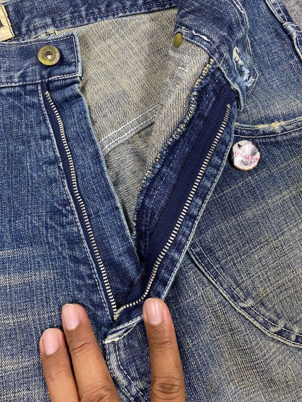 Japanese Brand japanese brand denim nice design missing zipper puller Size US 34 / EU 50 - 13 Thumbnail