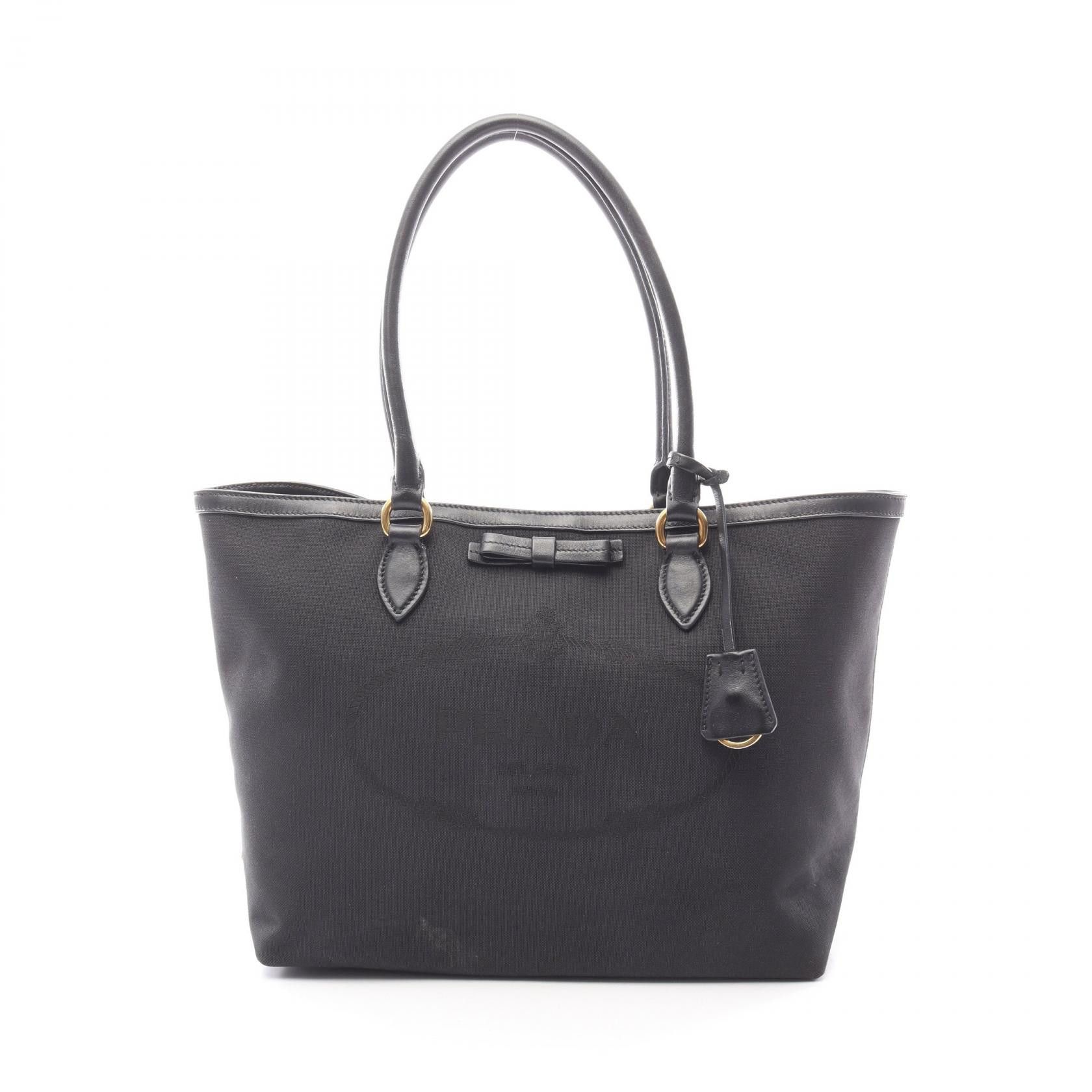Prada Prada Prada LOGO JACQUARD Tote Bag Textile Tote Bag DUTY FREE for USA Size ONE SIZE - 1 Thumbnail