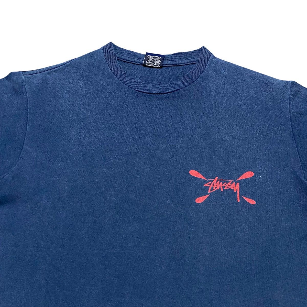 Stussy × Vintage Rare‼️🔥Vintage Stussy Paint Design SpellOut T-Shirt Size US XS / EU 42 / 0 - 3 Thumbnail