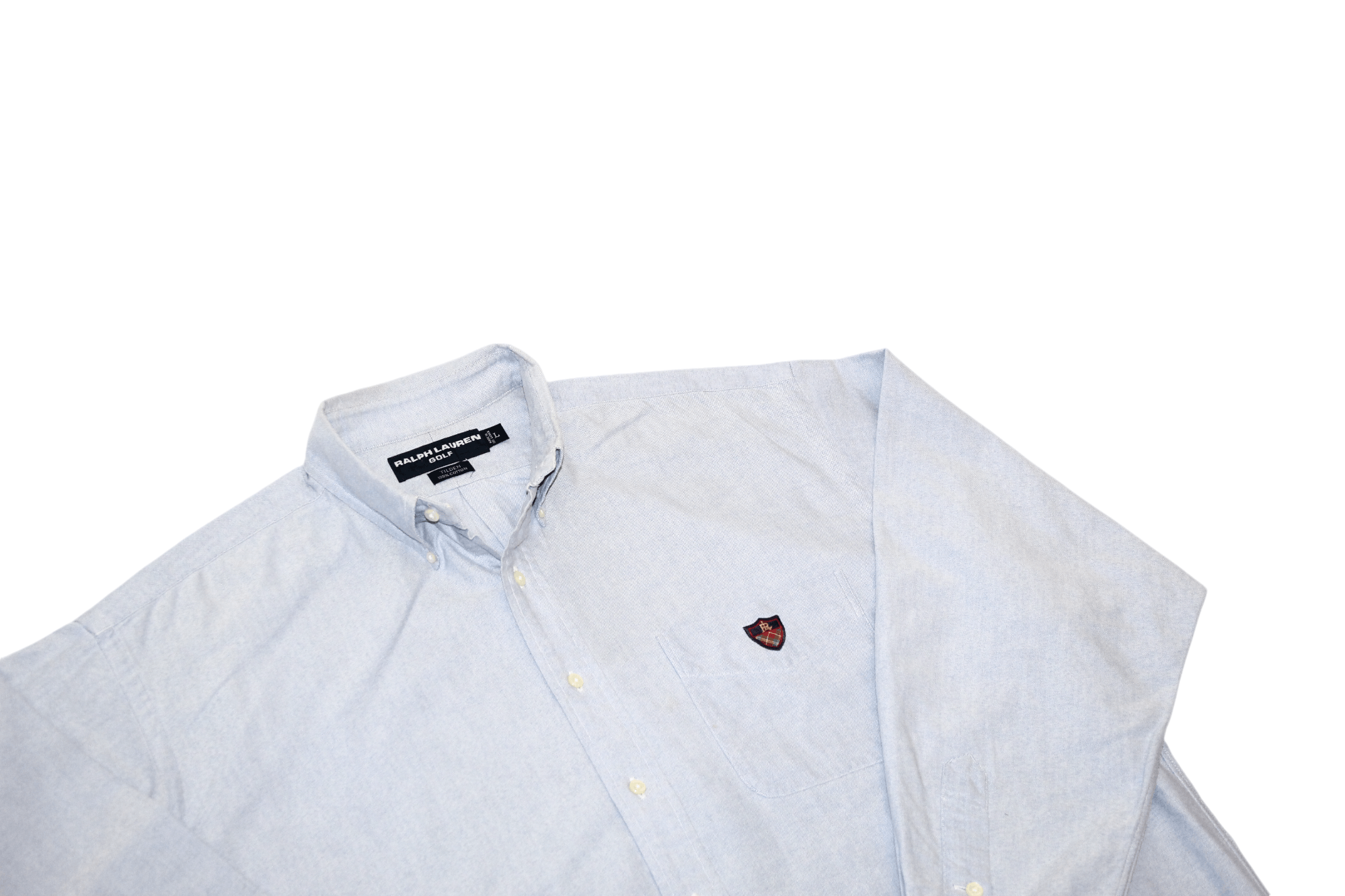 Ralph Lauren 90's Ralph Lauren Golf Tilden Button-down oxford blue shirt Size US XL / EU 56 / 4 - 7 Thumbnail