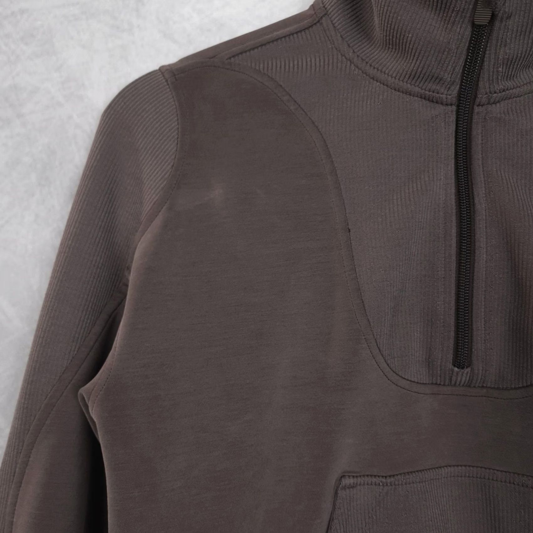 Lululemon Lululemon Sweatshirt Womens 2 Brown Espresso Brushed Softstreme Ribbed Half Zip Pullover Size XS / US 0-2 / IT 36-38 - 5 Thumbnail