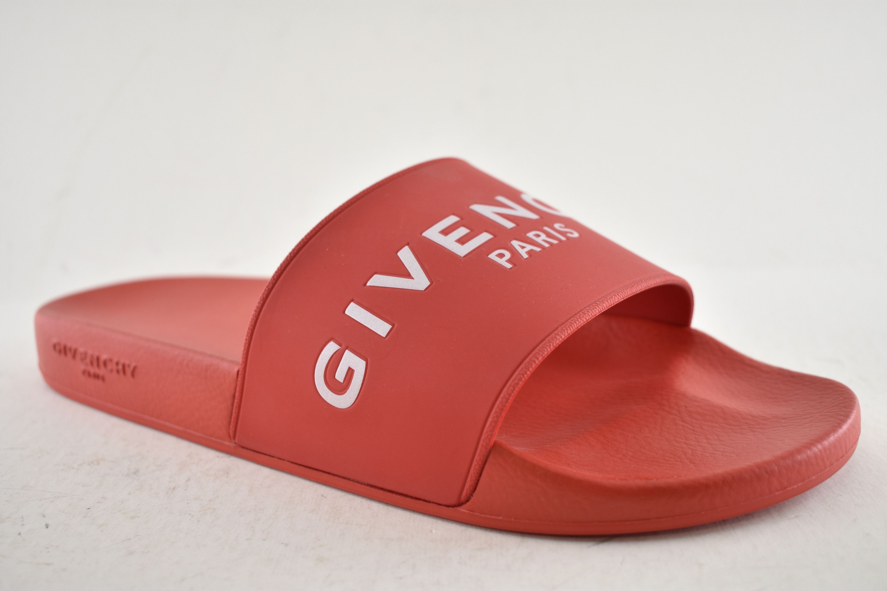 Givenchy Paris White Logo Rubber Pool Slide Sandal Flip Flop 44 11 Size US 11 / EU 44 - 4 Thumbnail