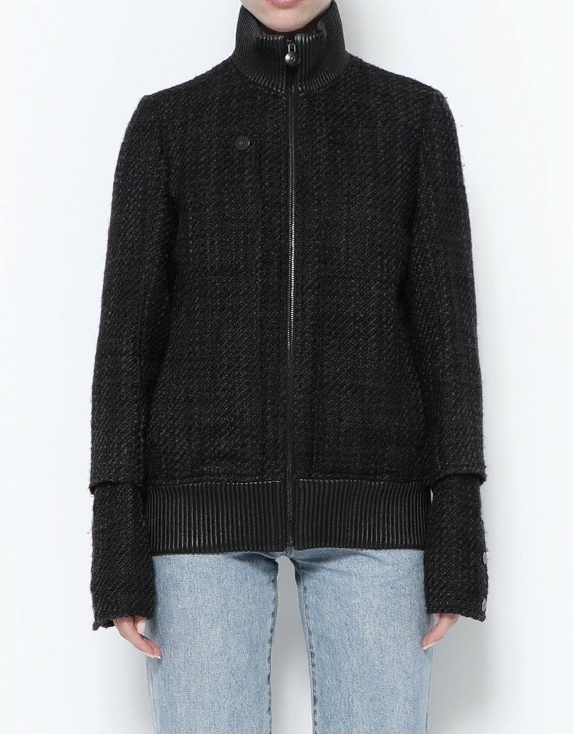 Chanel Chanel Tweed Wool Bomber Jacket Woman Size 38 Size S / US 4 / IT 40 - 1 Thumbnail