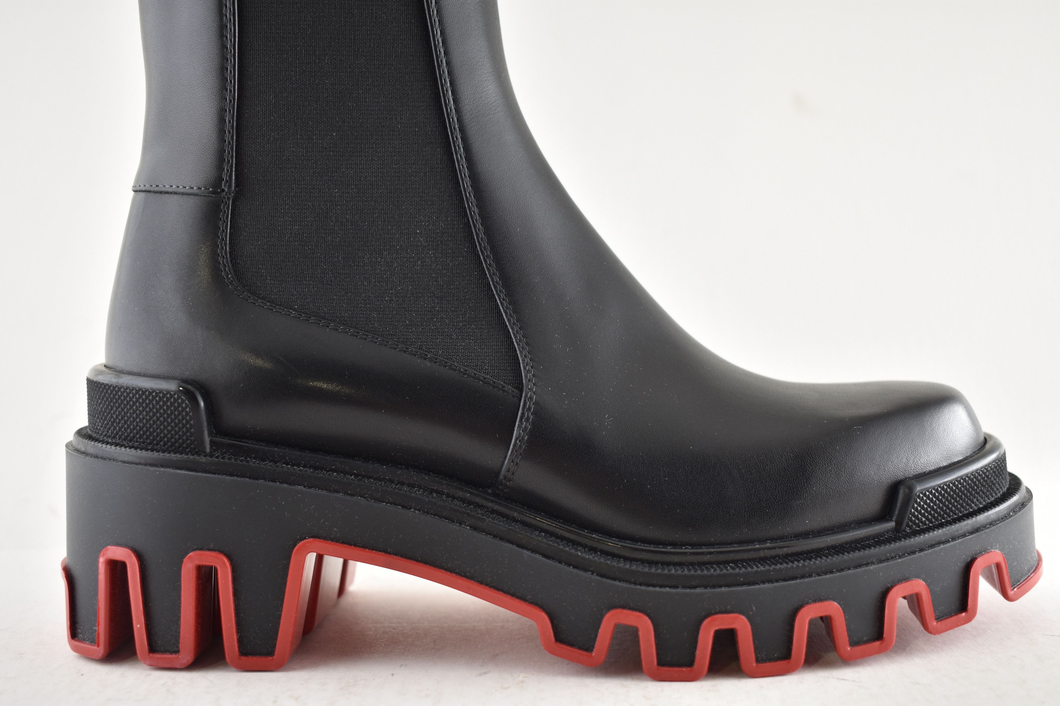 Christian Louboutin Marchacroche Dune Botta Black Leather Knee High Boot 40 Size US 10 / IT 40 - 4 Thumbnail