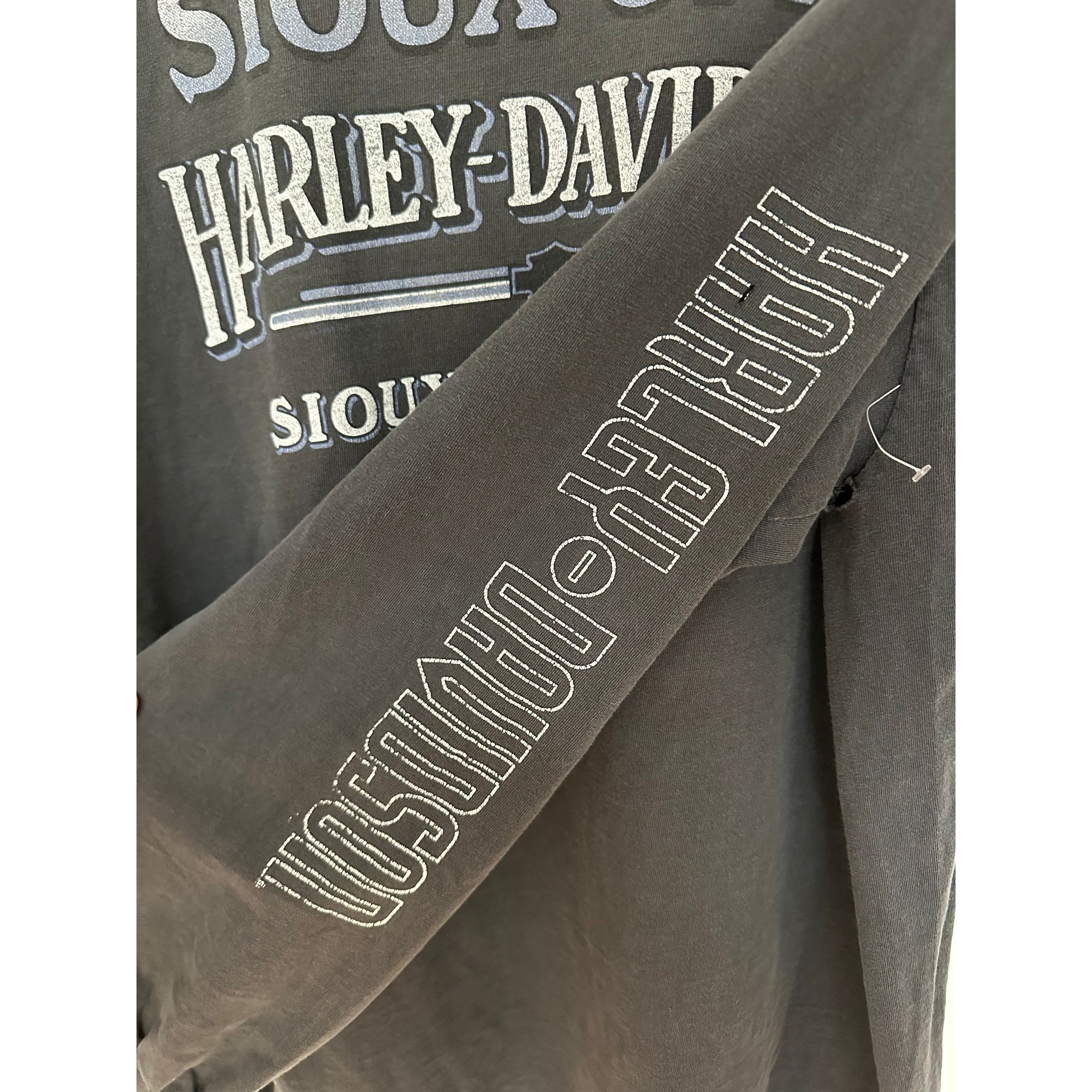 Vintage VINTAGE HARLEY DAVIDSON THRASHED FADED LONG SLEEVE Size US XL / EU 56 / 4 - 5 Thumbnail