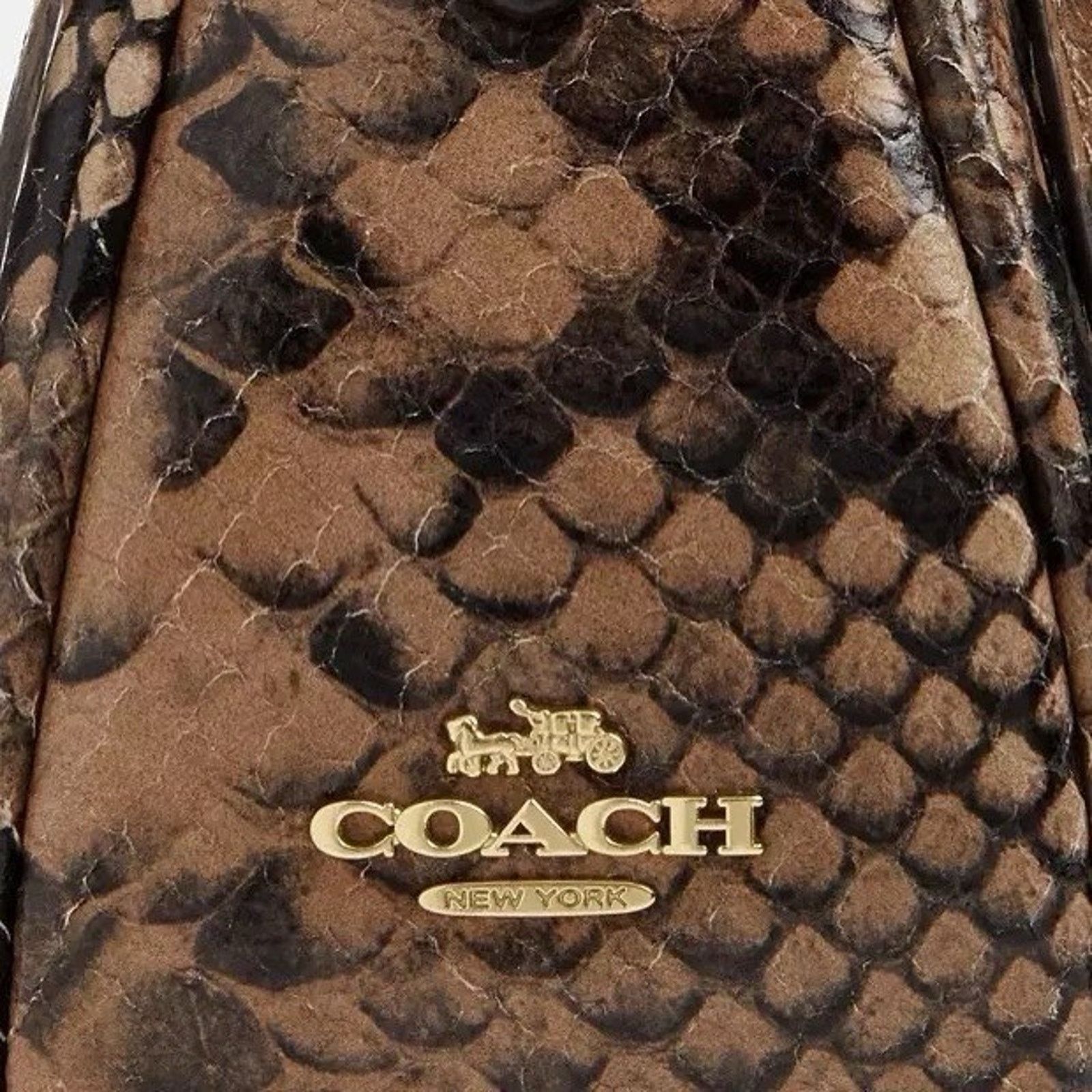 Coach NWT Coach Ashton Bag Snake Leather CCE38 Mushroom Multi Size ONE SIZE - 13 Thumbnail