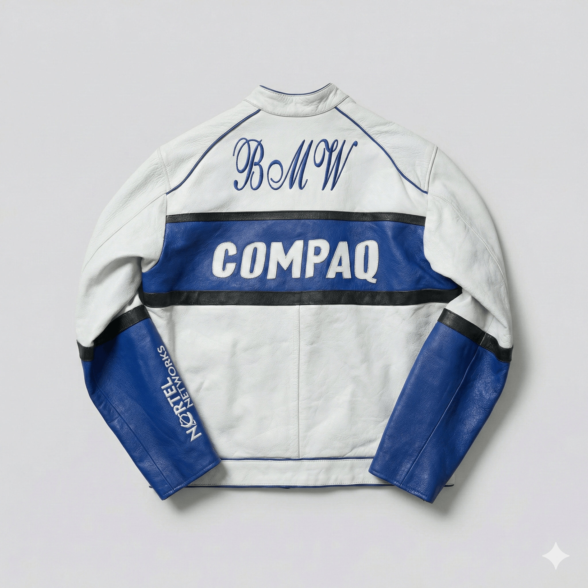 BMW Vintage BMW William F1 Team Leather Racing Jacket Compaq Y2K Size S / US 4 / IT 40 - 3 Thumbnail
