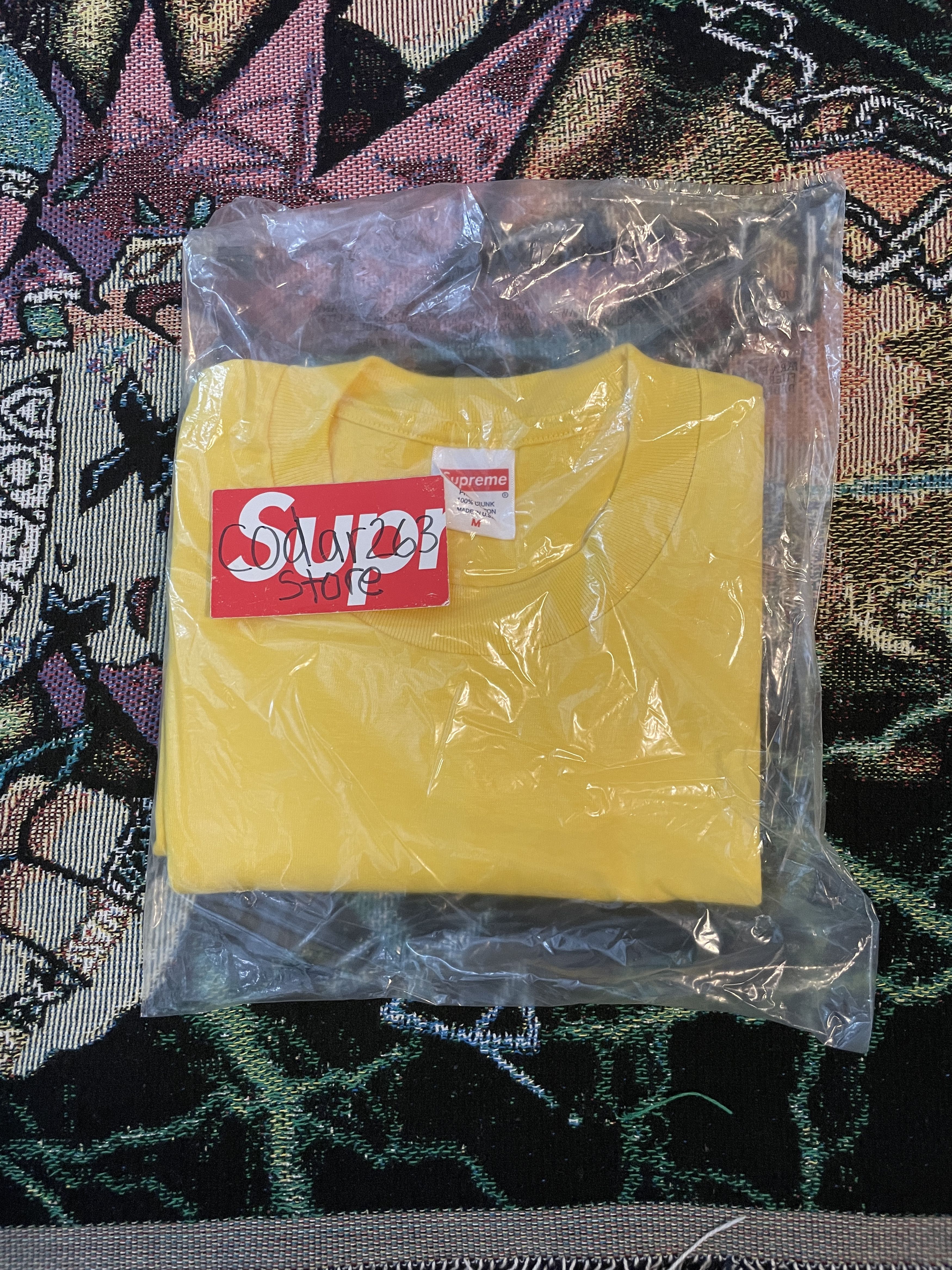 Supreme Tonal Box Logo Tee - Supreme Shirt Medium Yellow Size US M / EU 48-50 / 2 - 1 Thumbnail