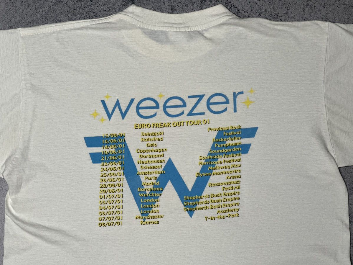 Band Tees Vintage 2001 Weezer Euro Freak Out Tour T-Shirt Size US L / EU 52-54 / 3 - 13 Thumbnail
