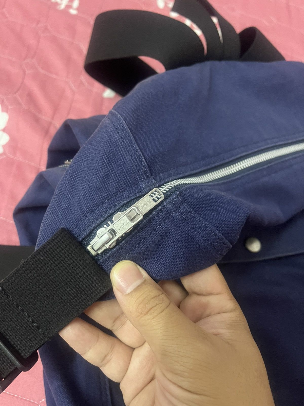Margaret Howell MHL Margaret Howell 2 Way Rucksack Navy Canvas Size ONE SIZE - 7 Thumbnail
