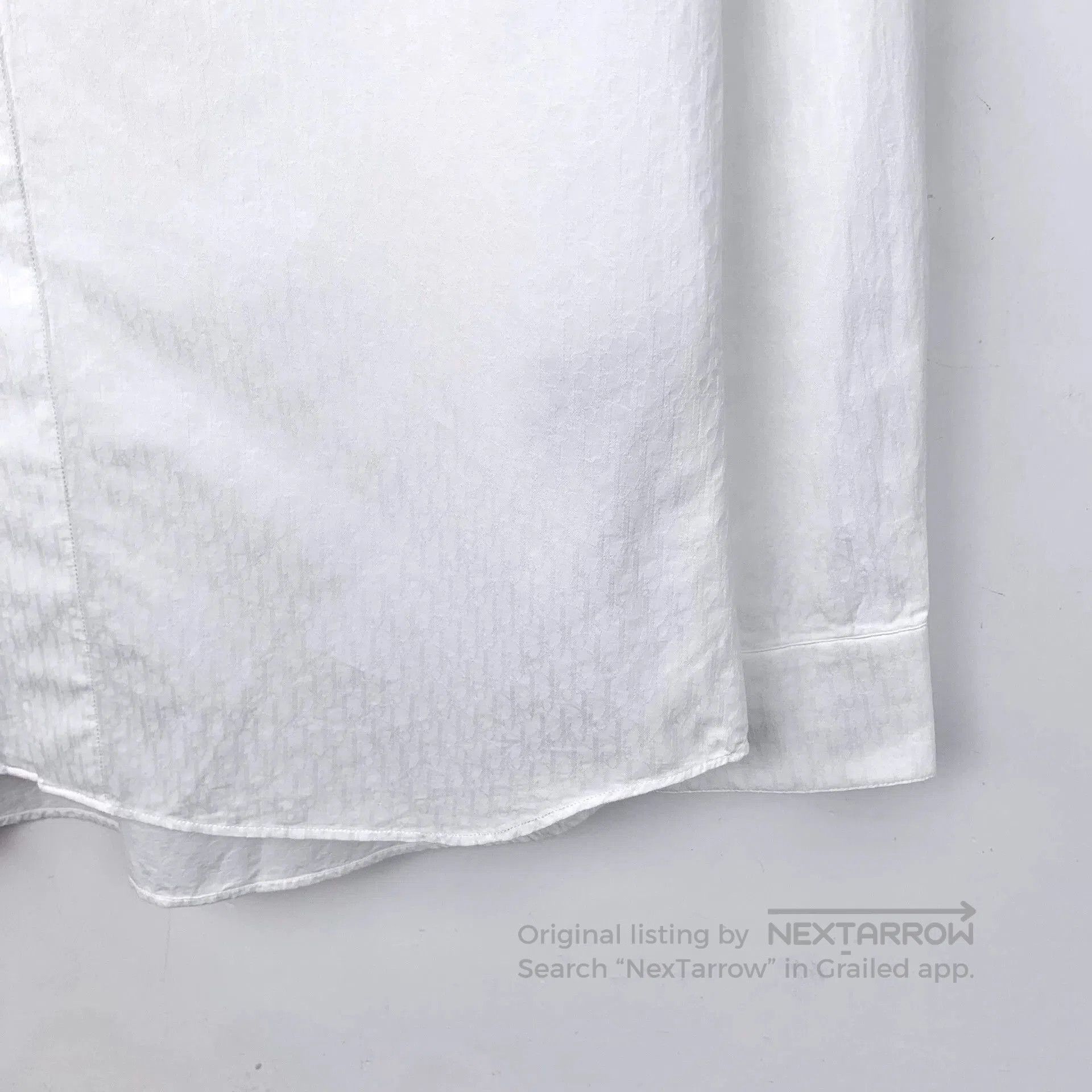 Dior Dior White Logo Monogram Cotton Shirt. Size US M / EU 48-50 / 2 - 4 Thumbnail