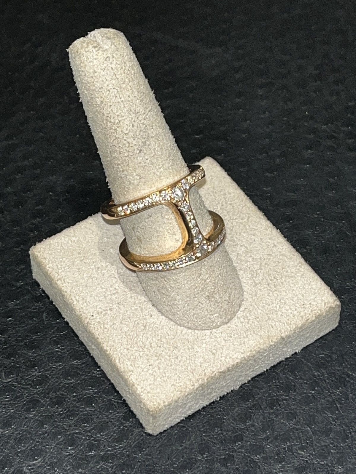 Hoorsenbuhs Hoorsenbuhs Phantom Ring - 18K Rose Gold with Pavé Diamonds Size ONE SIZE - 2 Thumbnail