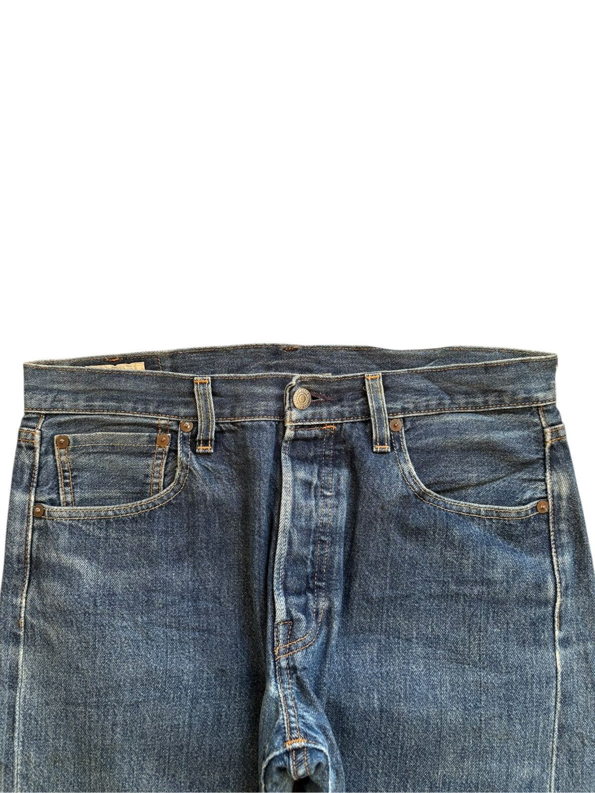 Levi's Vintage Levis 501 Selvedge Patch Ripped Jeans Size US 32 / EU 48 - 5 Thumbnail