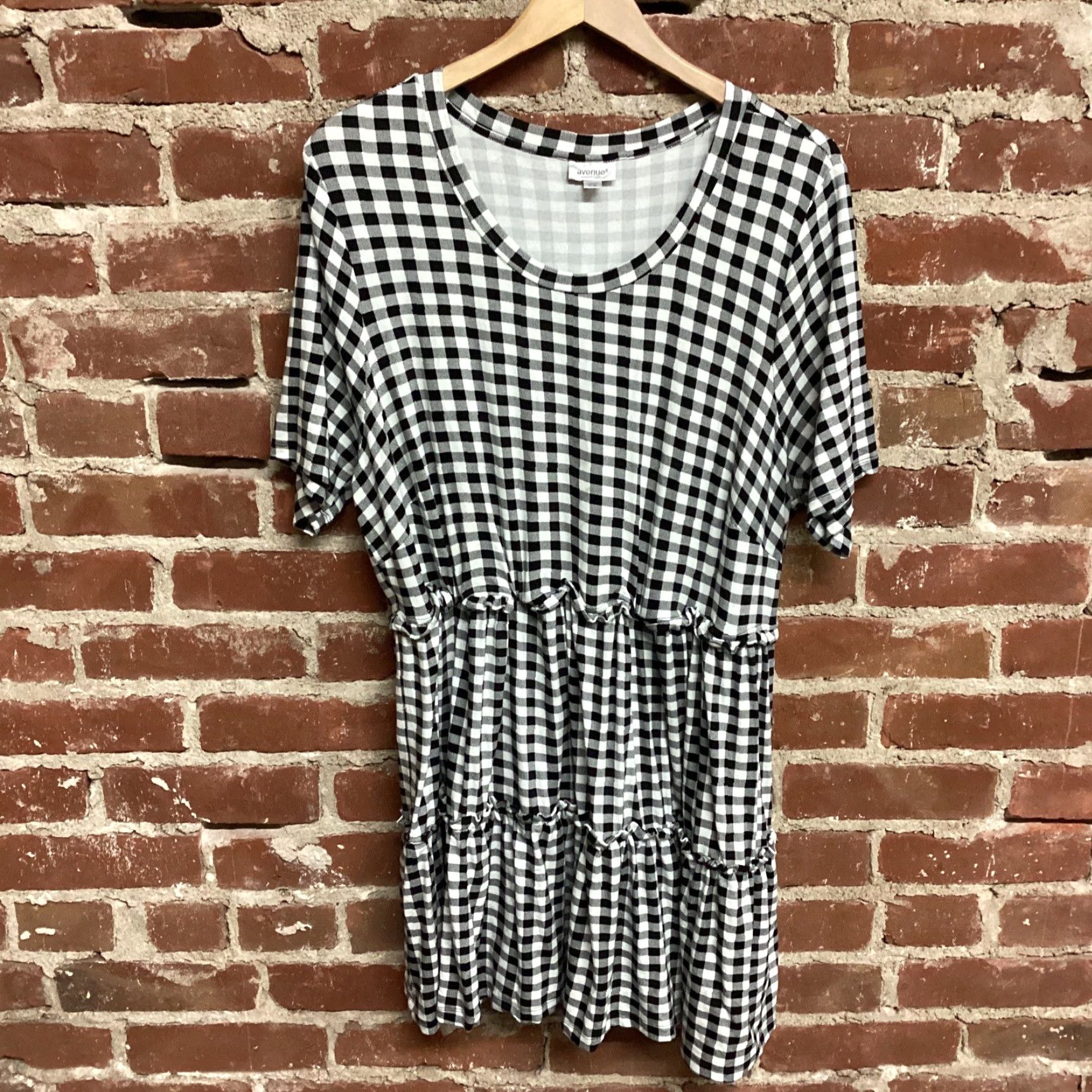 Avenue Avenue Dress Hi-Low A-Line Sleeveless Scoop Neck Plus 18/20 Womens Multicolor Knit Polyester Size XXL / US 16-18 / IT 52-54 - 2 Thumbnail