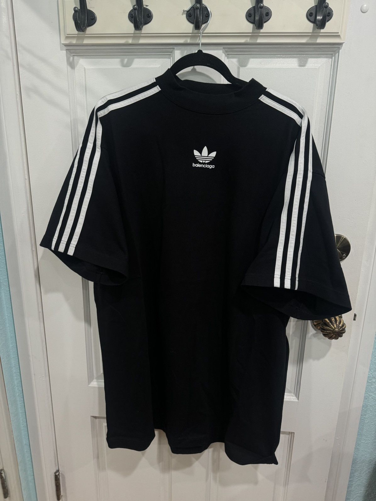 Balenciaga Balenciaga Adidas Black Shirt Size US L / EU 52-54 / 3 - 1 Thumbnail
