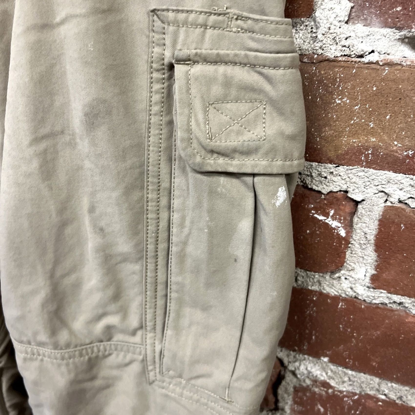 Doublet Duluth Carpenter Pants Mens Medium Brown Elastic Waist Double Knee Quilted Lined Size US 31 - 5 Thumbnail
