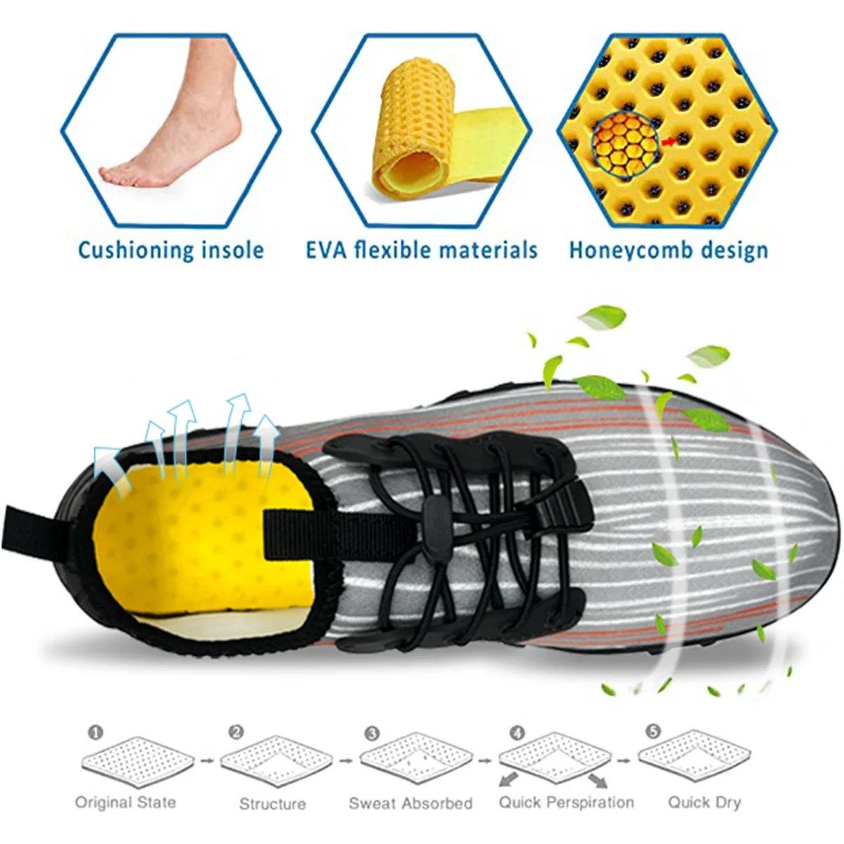 Other Water Shoes for Men and Women Soft Breathable XL Size US 8 / IT 38 - 2 Thumbnail