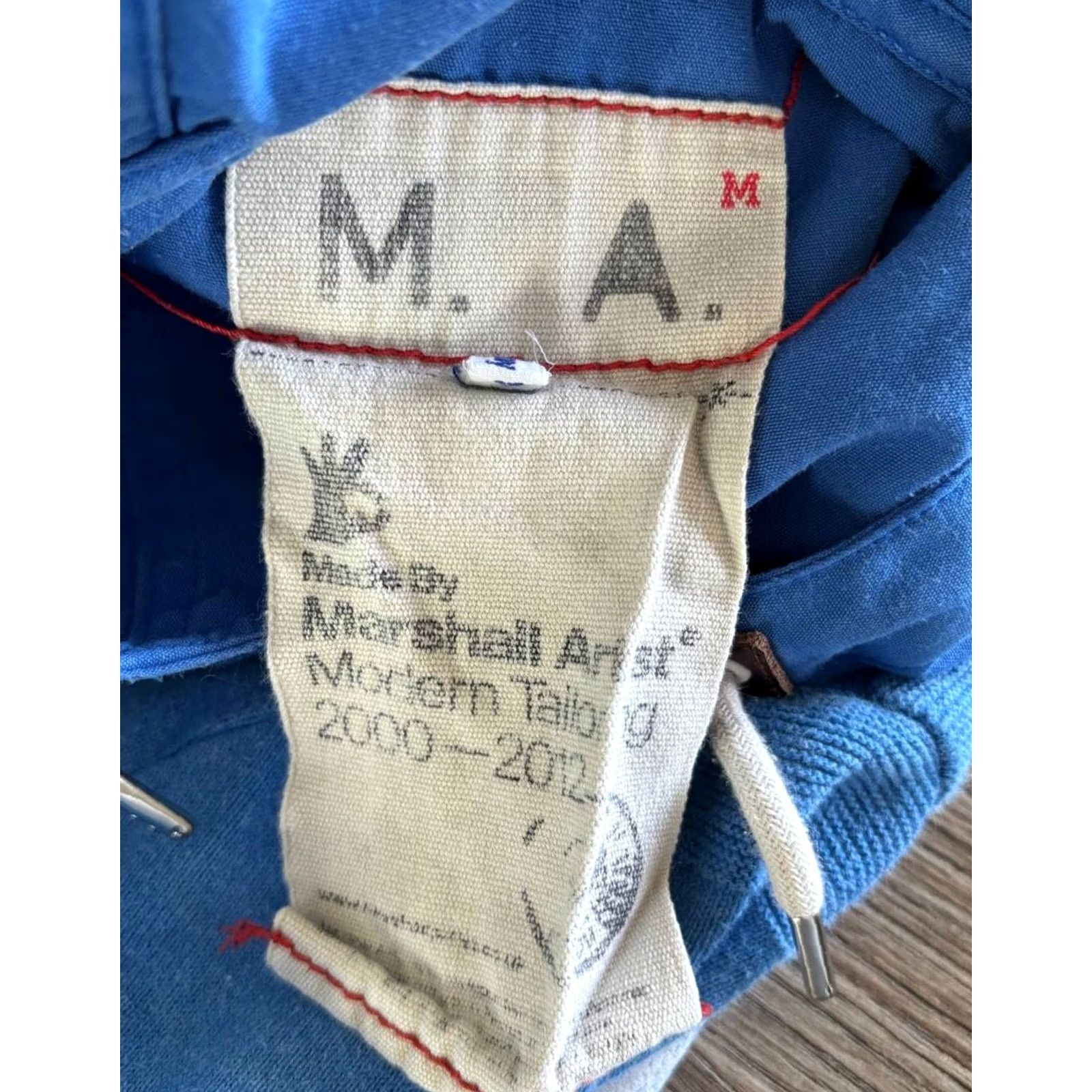 Marshall Artist Marshall Artist Cardigan Pullover Blue Hooded Men’s Size M Cardigan Sweater Cotton Short Sleeve, Blue, Mens Size US M / EU 48-50 / 2 - 7 Thumbnail