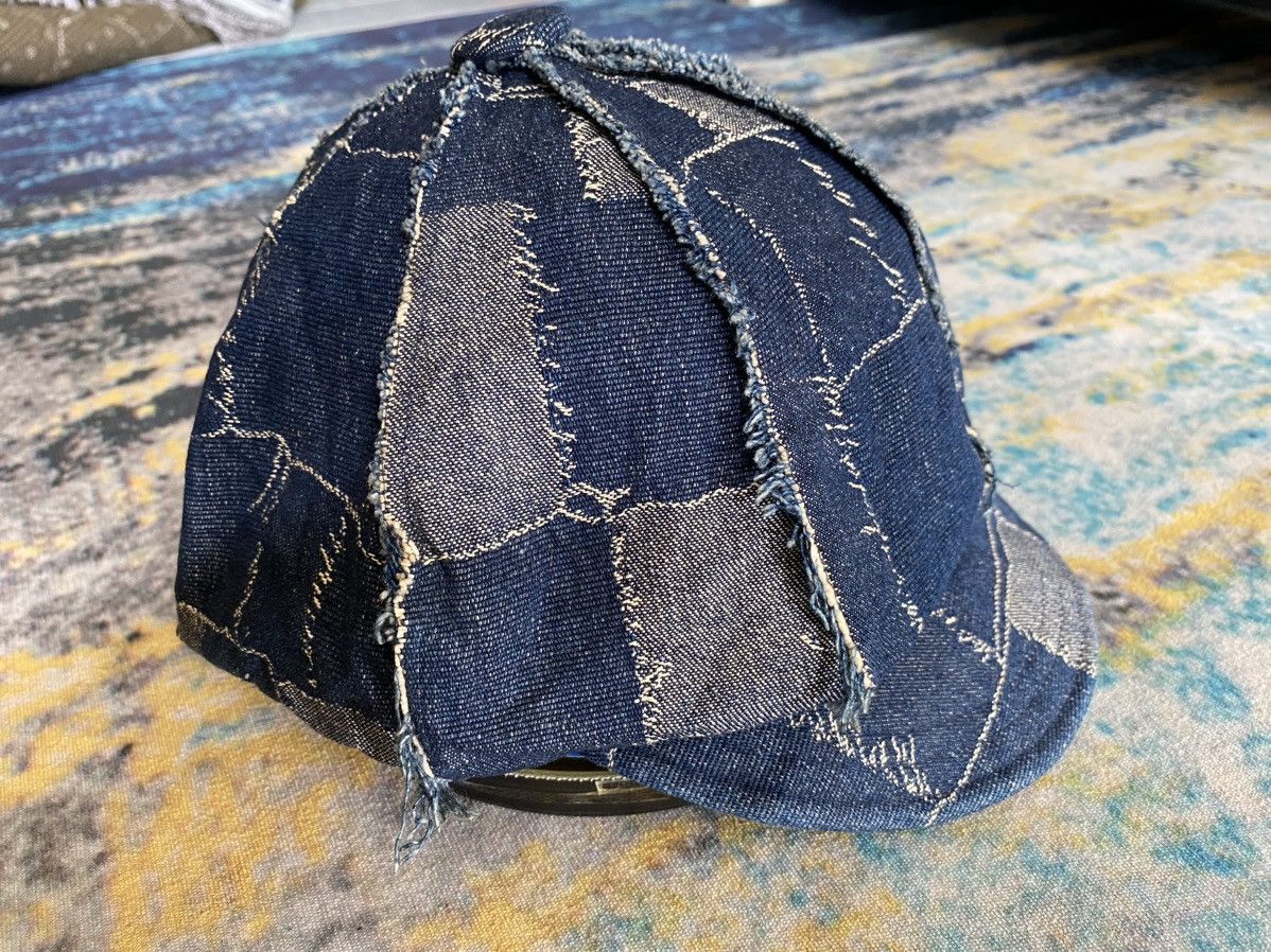 Japanese Brand Vintage Bakerboy Blue Denim Strips Distressed Japan Size ONE SIZE - 2 Thumbnail
