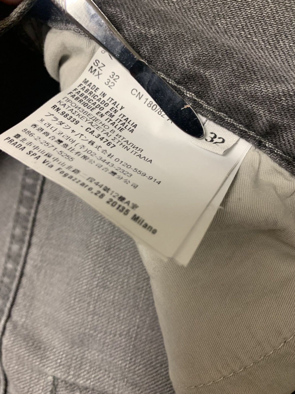 Prada Prada Jeans Grey Size 30 - 7 Thumbnail