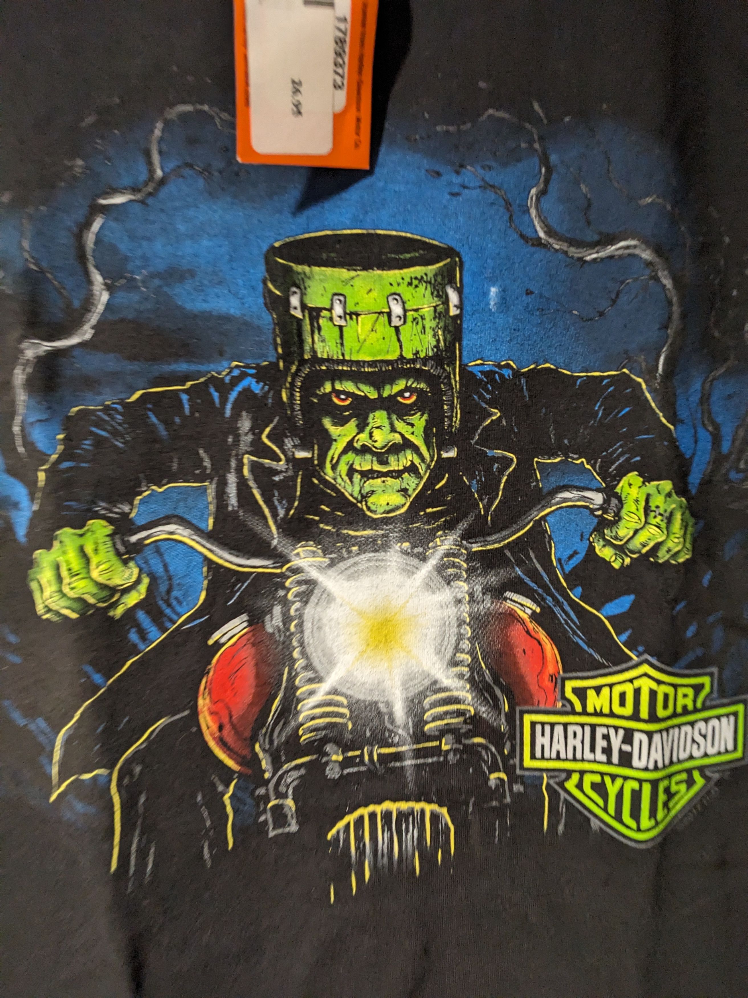 Harley Davidson × Vintage Vintage 2017 Harley Davidson Motorcycle Frankenstein T-Shirt Size US L / EU 52-54 / 3 - 2 Thumbnail