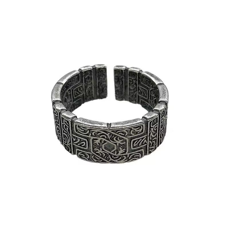 Jewelry × Vintage Ancient Style Retro Grass Pattern Ring Size ONE SIZE - 6 Thumbnail